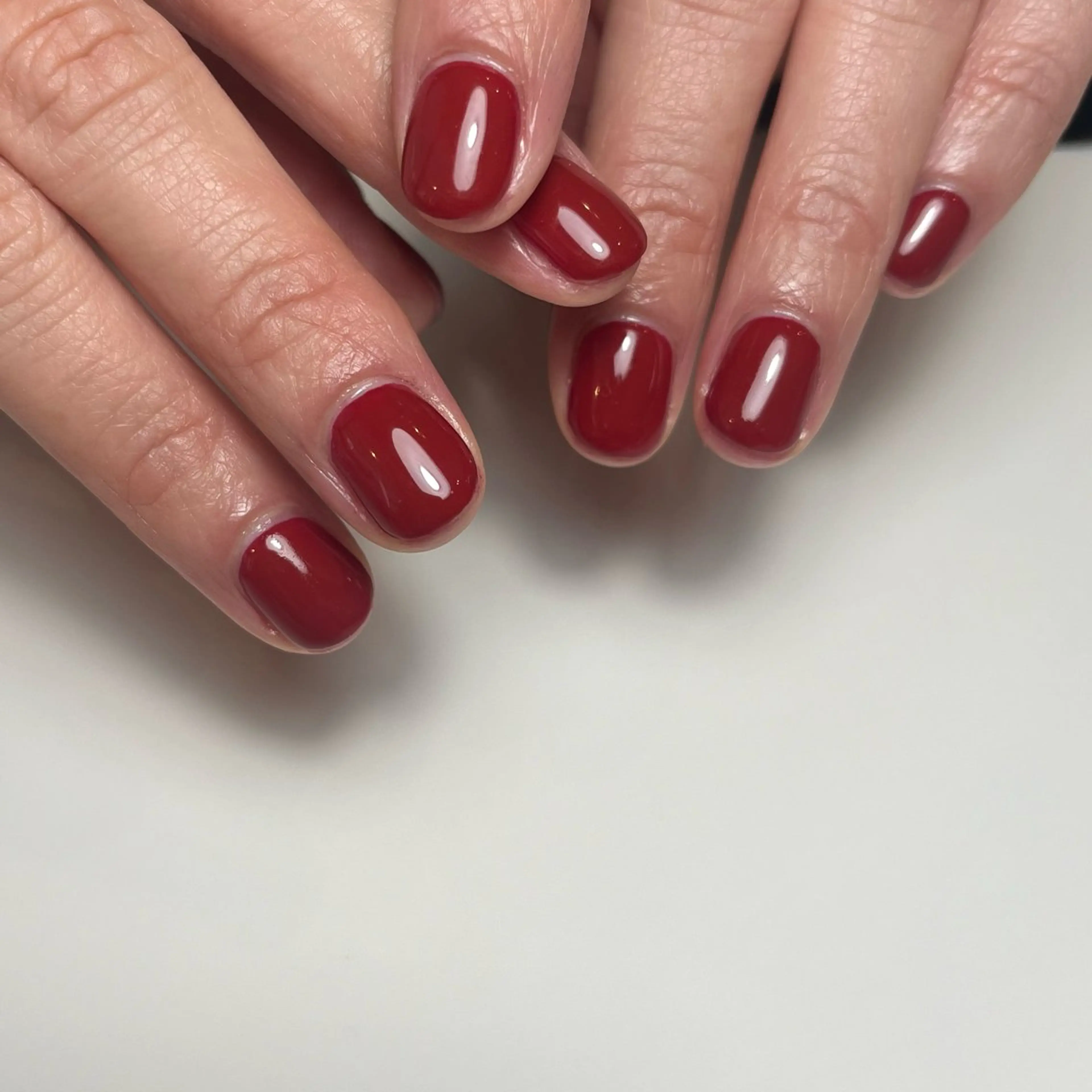 ネイル ボルドー ショートネイル ハンドネイル ballie／小野原 なつみのネイルデザイン