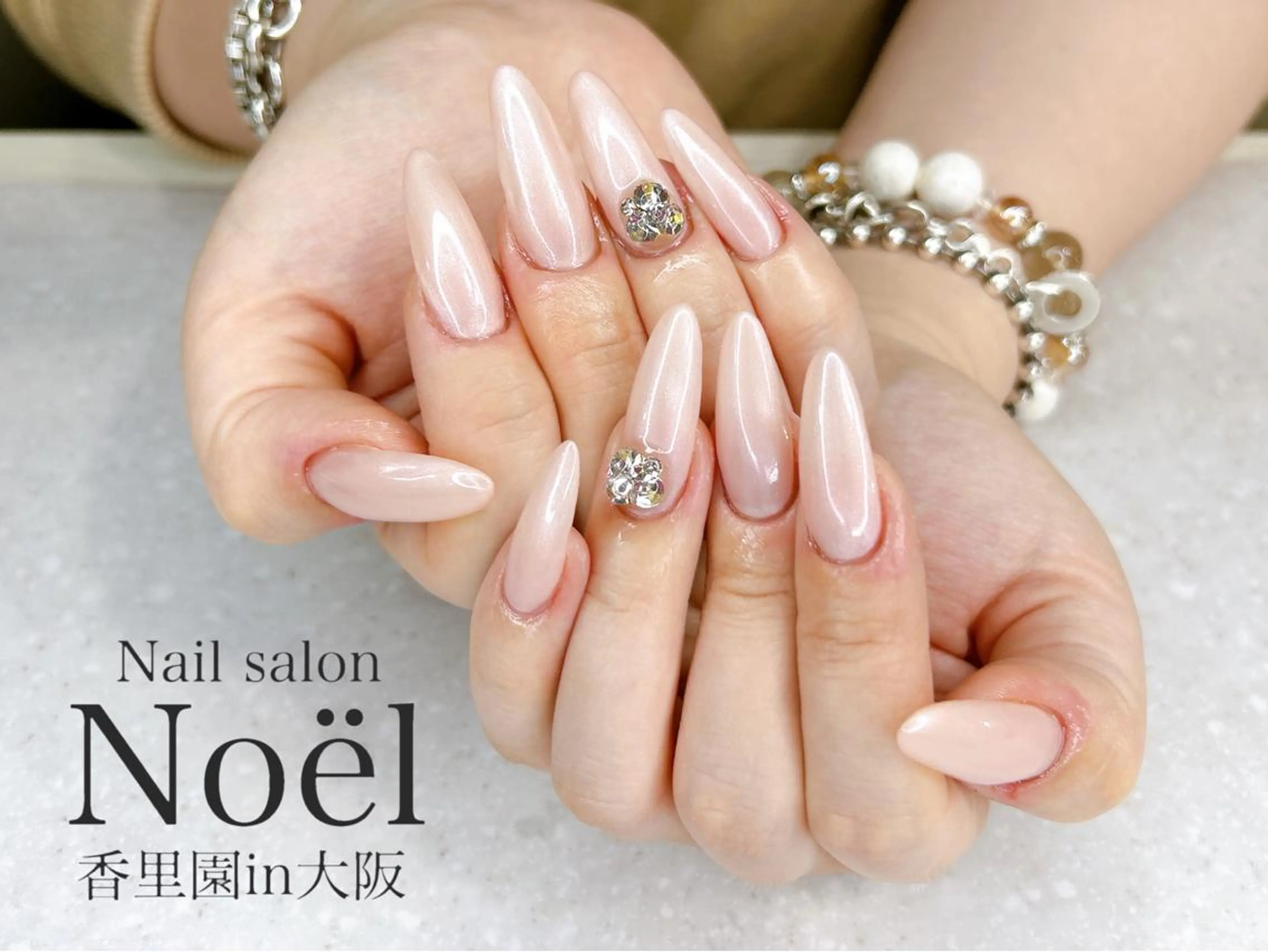 ネイル 長さ出し ハンドネイル Nailsalon &Noel所属・もも 🍑のネイルデザイン
