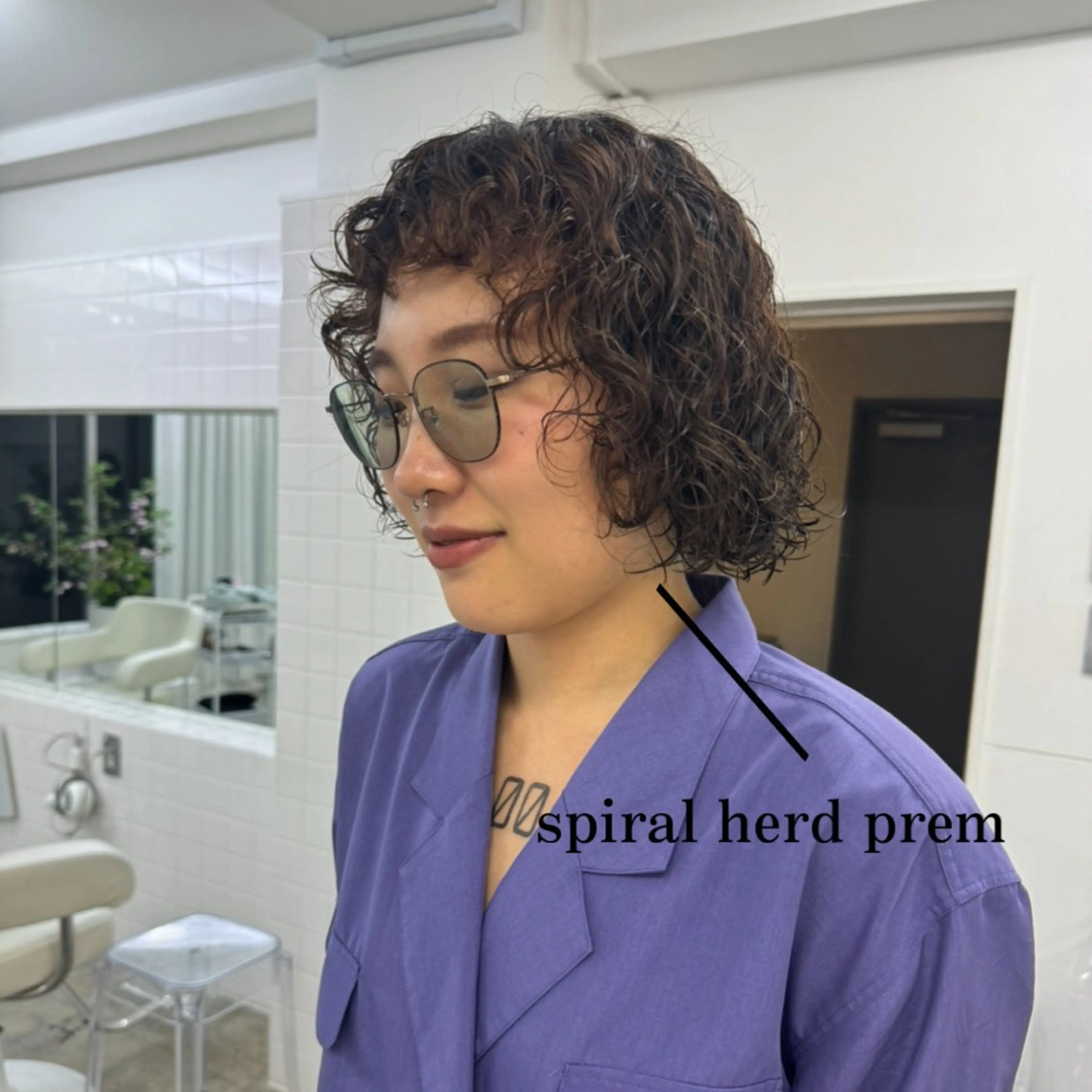 ミディアム カラー パーマ メンズ カット パーマ 繭所属・こはる／ハードパーマ /癖毛風パーマ🧃のヘアスタイル