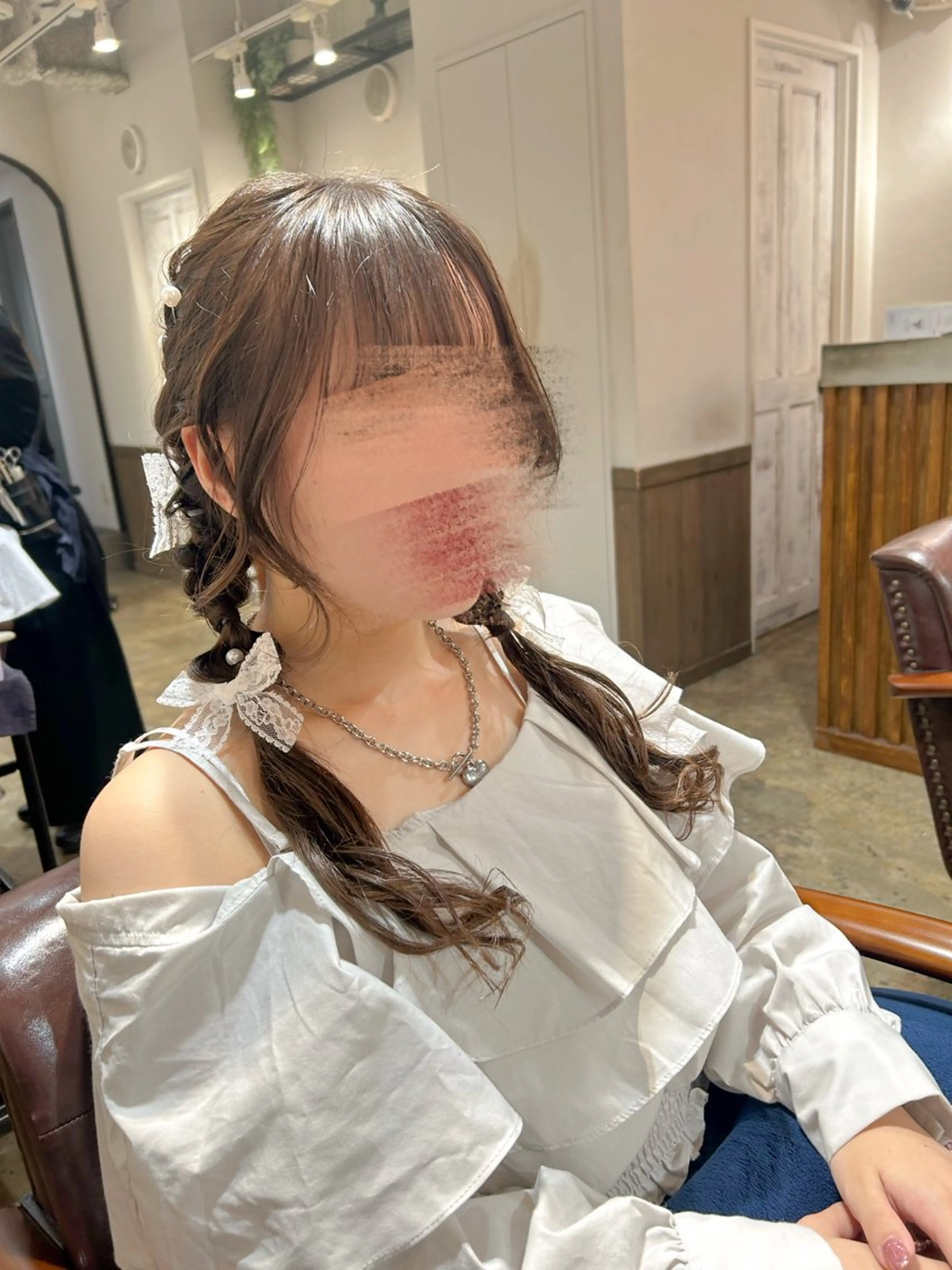 ミディアム ヘアカラー ヘアセット アレンジ/新宿 透明感カラー/ヤノのヘアスタイル