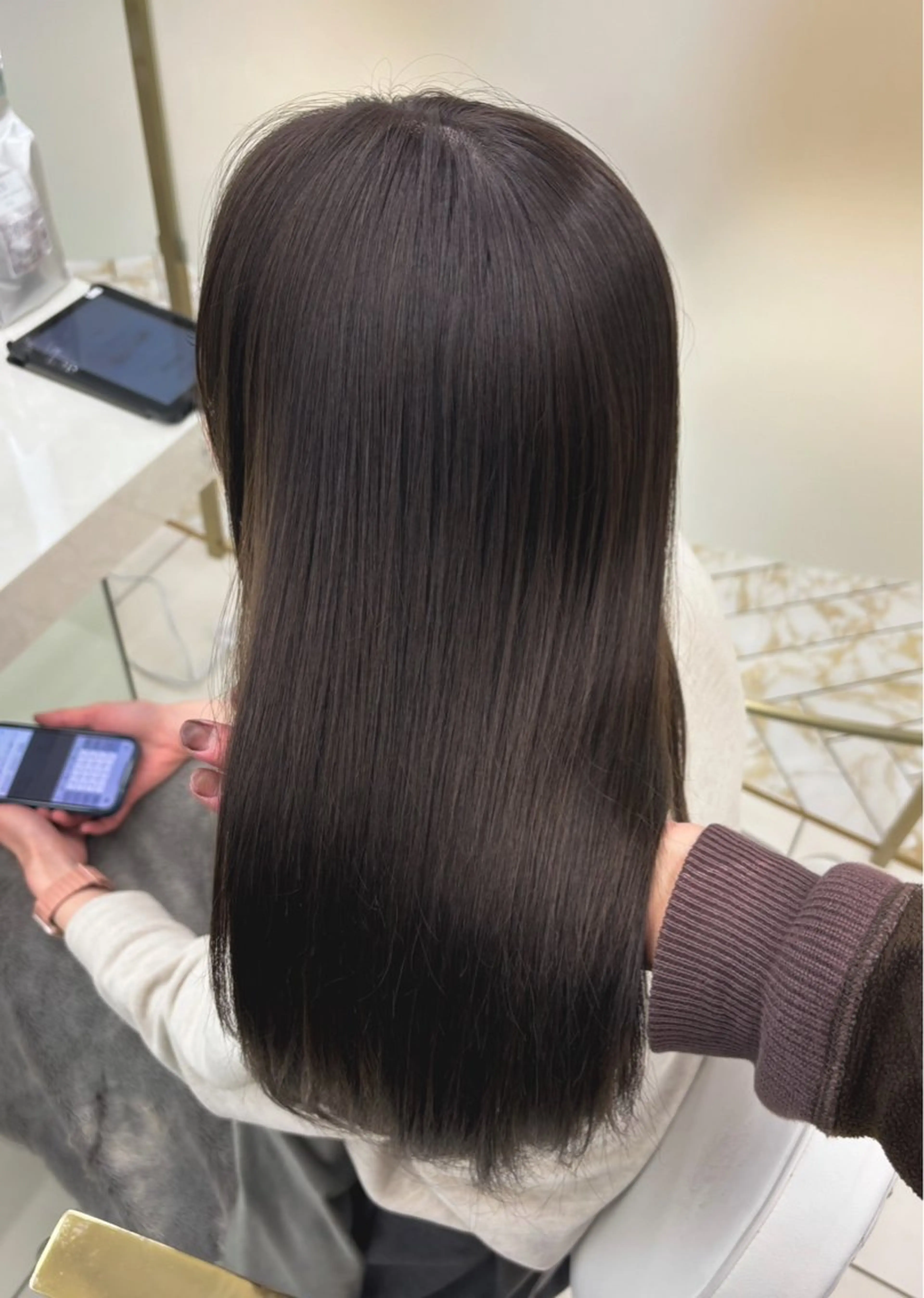 カラー COA  ginza所属・🫧無料カットモデル 韓国透明感カラー🫧のヘアスタイル