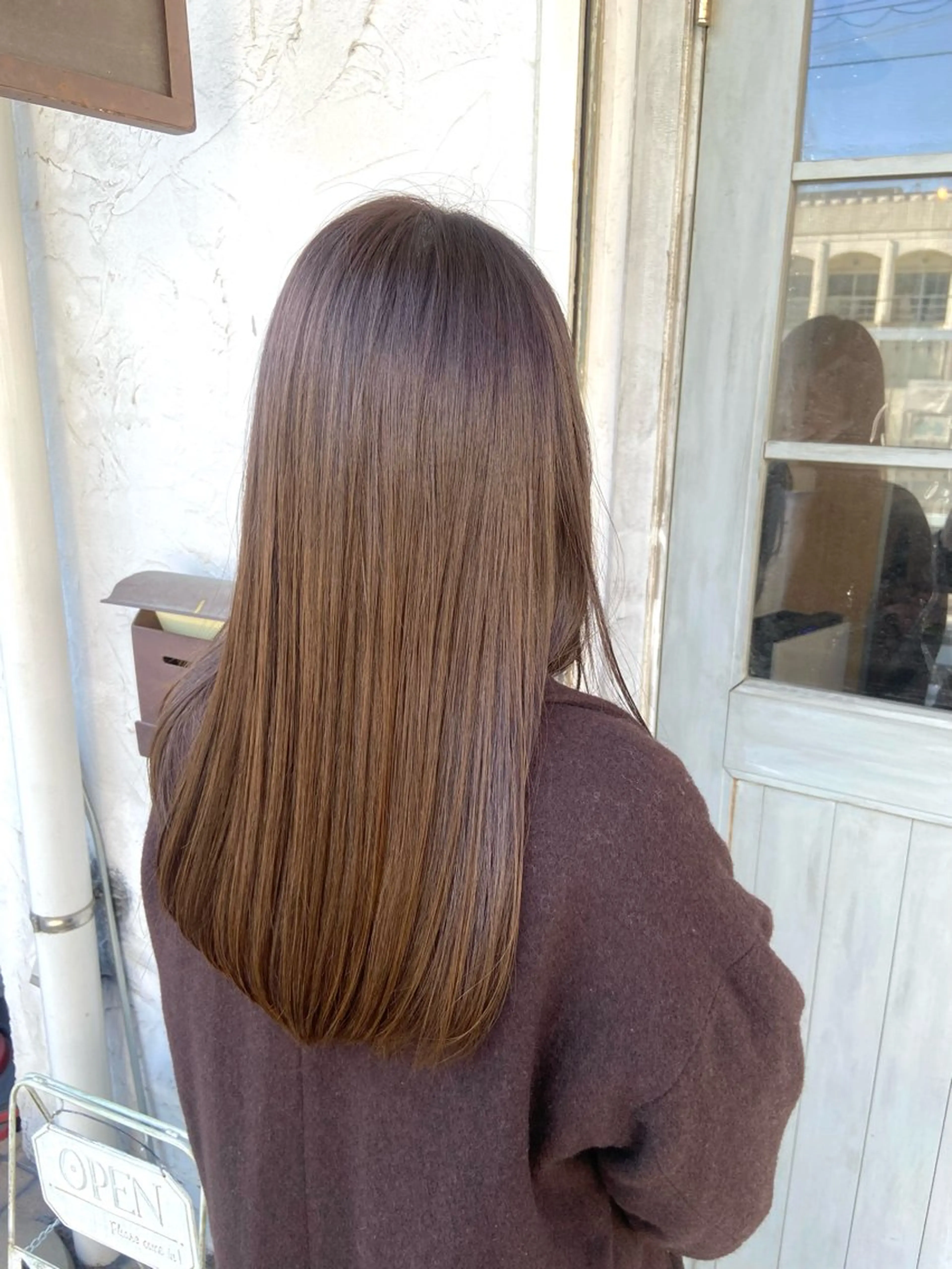 セミロング 髪質改善 縮毛矯正 酸性ストレート トリートメント アメリラブヘアー 土屋　洋平のヘアスタイル