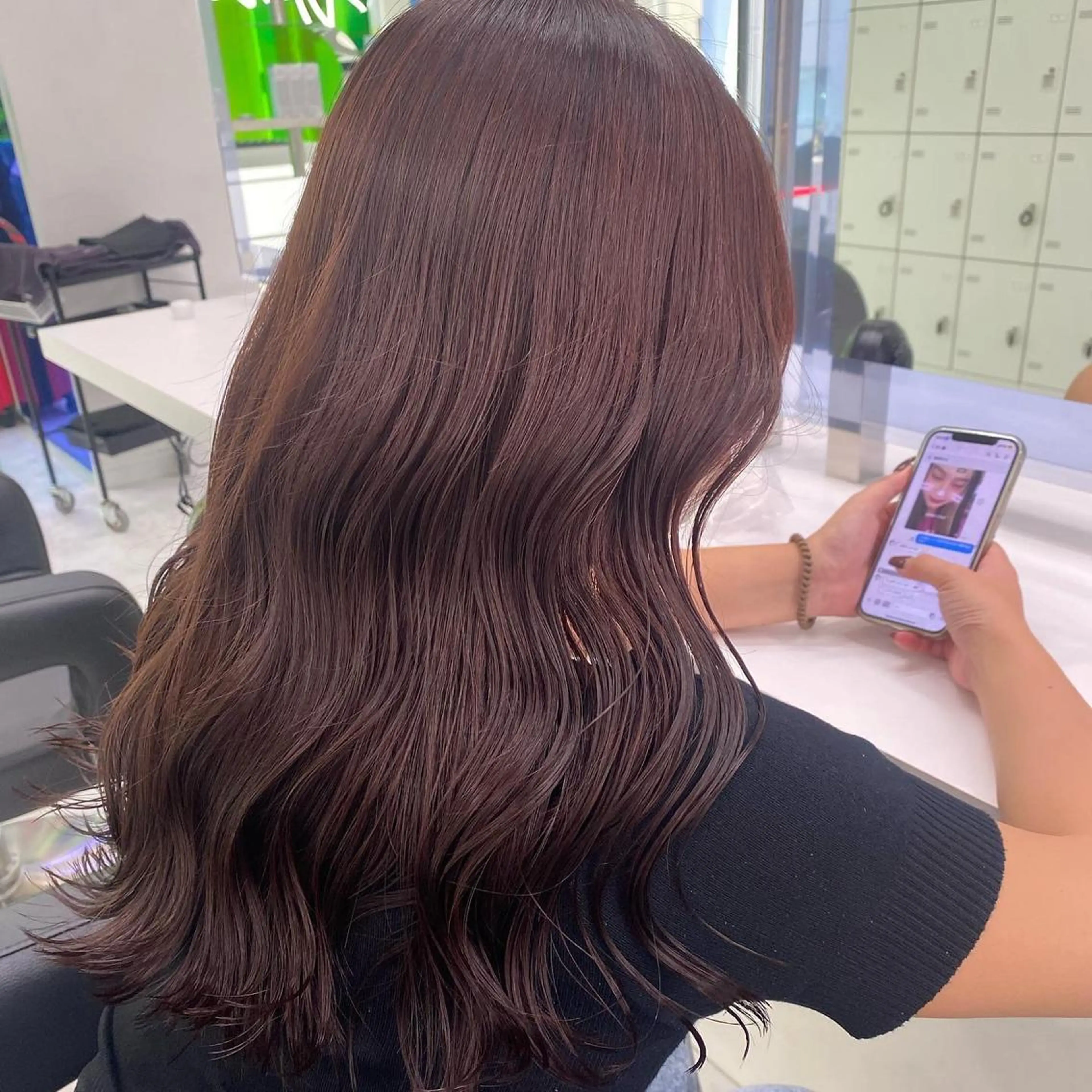 セミロング カット パーマ ヘアセット 💖透け感ベージュ KOTA💖のヘアスタイル