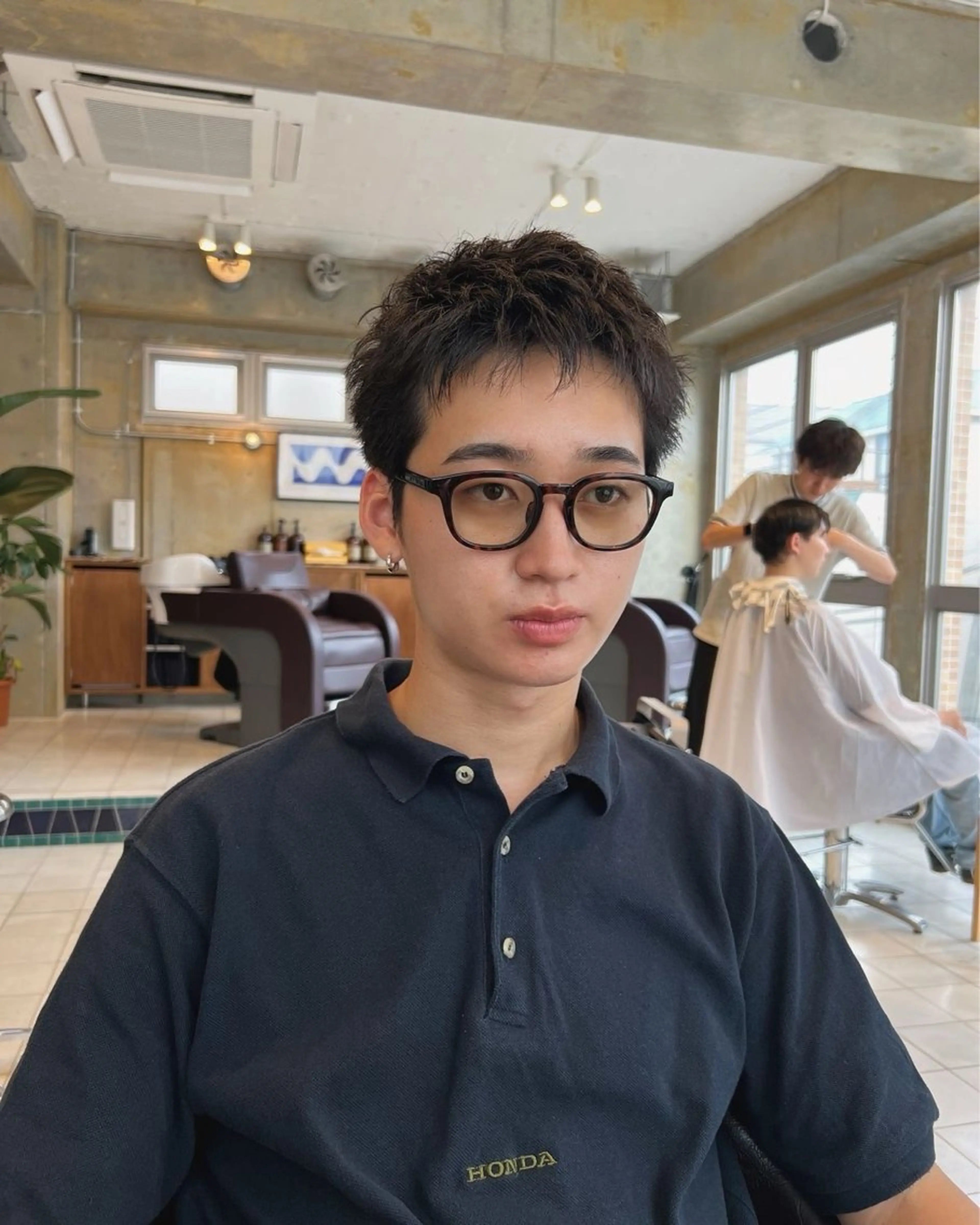 ショート メンズ メンズベリーショート ベリーショート ショートヘア tricca  ginza所属・ボブ，レイヤーカット ・パーマ【iri】のヘアスタイル