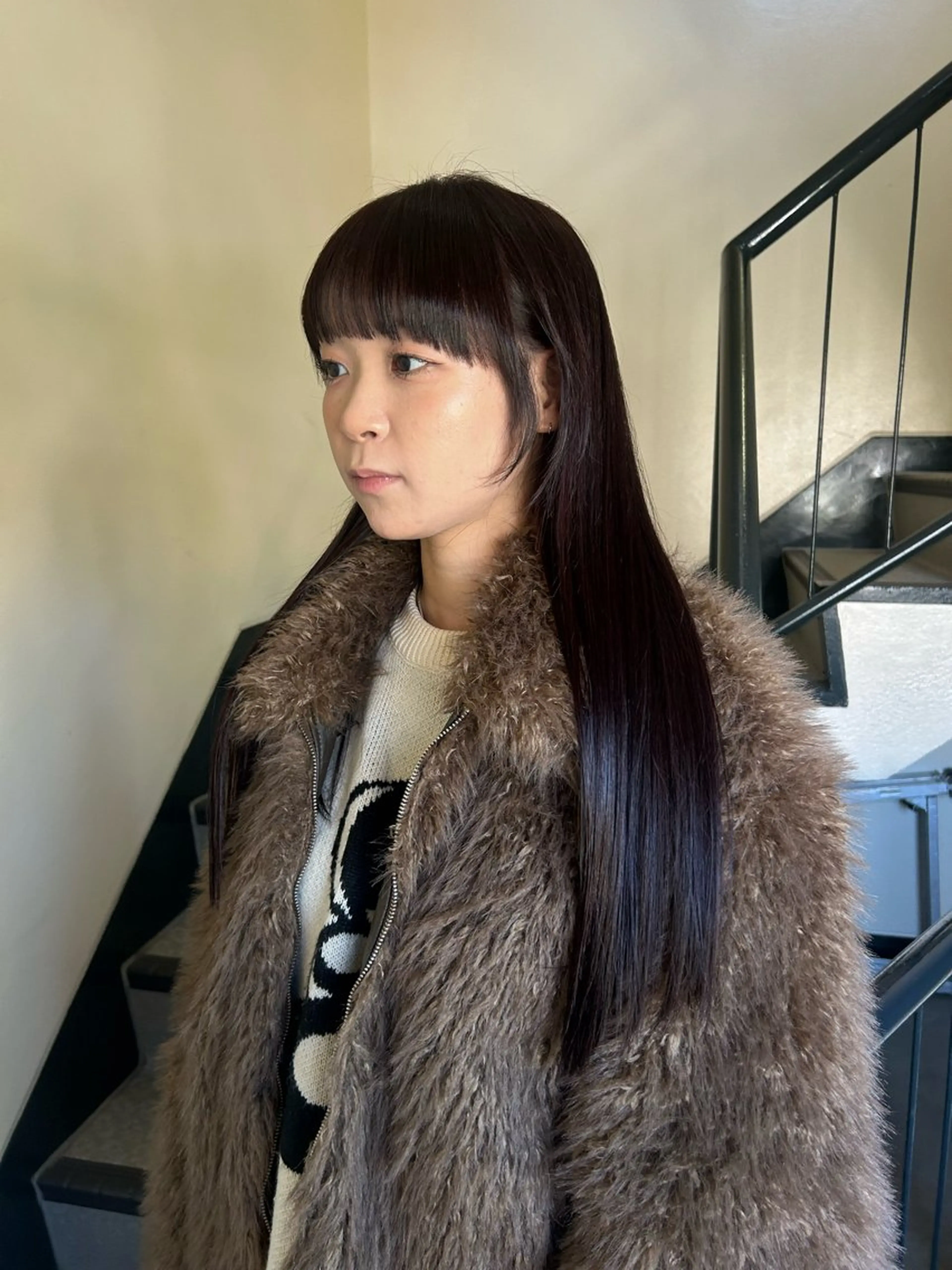 ロング カラー レイヤーカット おくれ毛 カット ヘアカラー トリートメント ☕️結【suii.】 ボブ/ヘアセット☕️のヘアスタイル