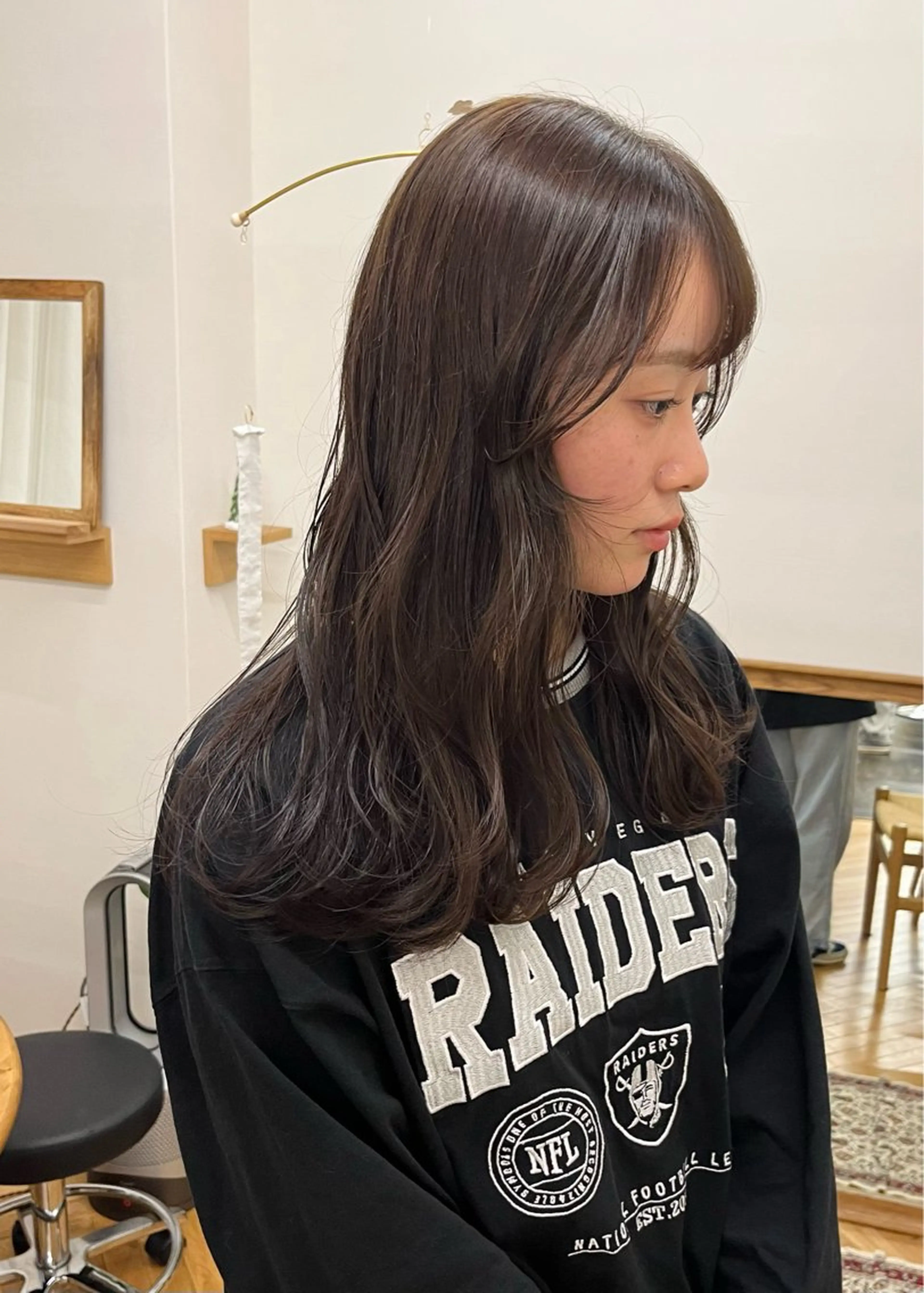 セミロング カラー ベージュカラー グレージュ オリーブベージュ オリーブカラー オリーブグレージュ 西山 紗耶香🪽 透明感カラー/ボブのヘアスタイル