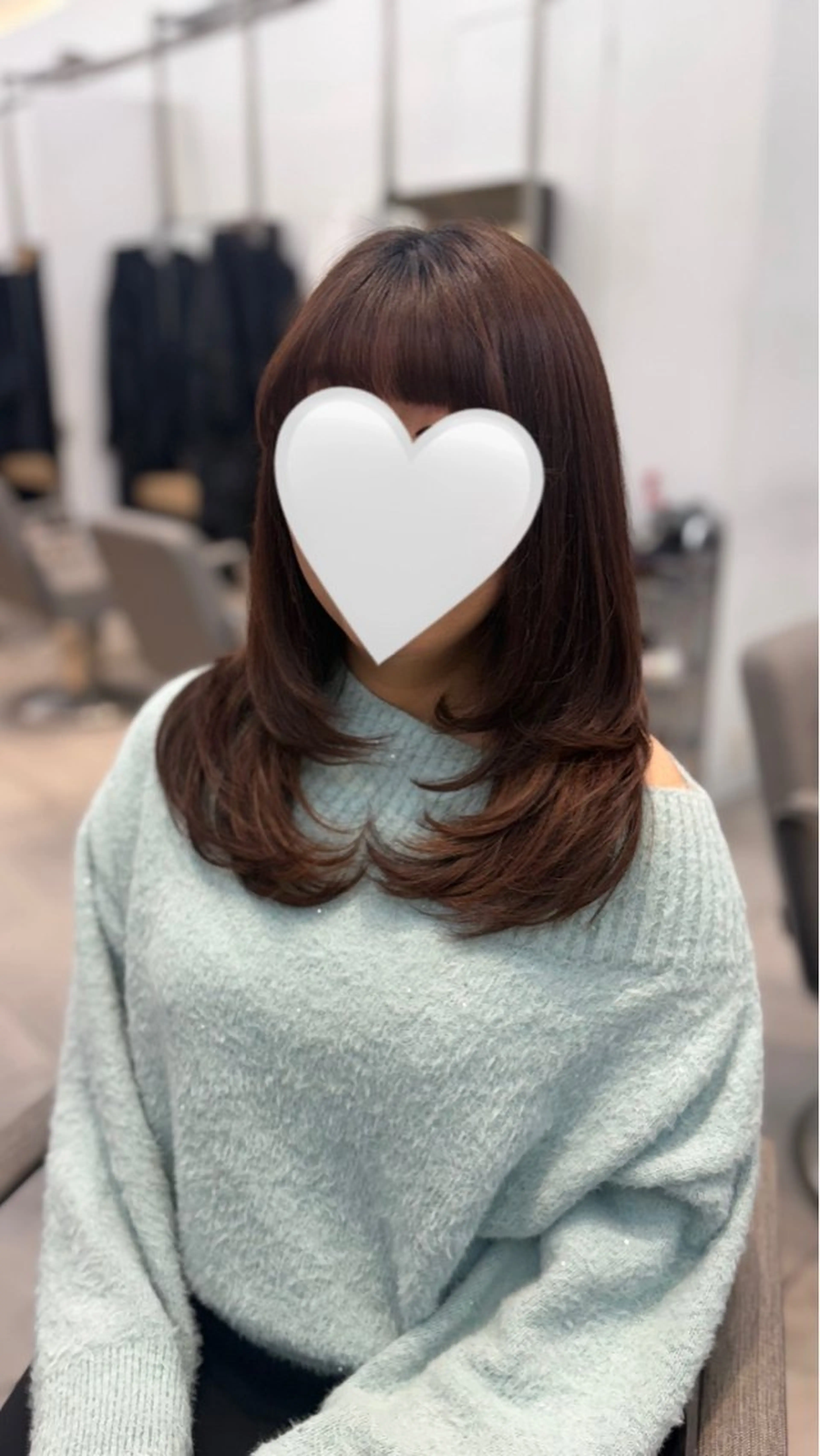 セミロング カット nok所属・レイヤー/ベージュ/ どますず🌺のヘアスタイル