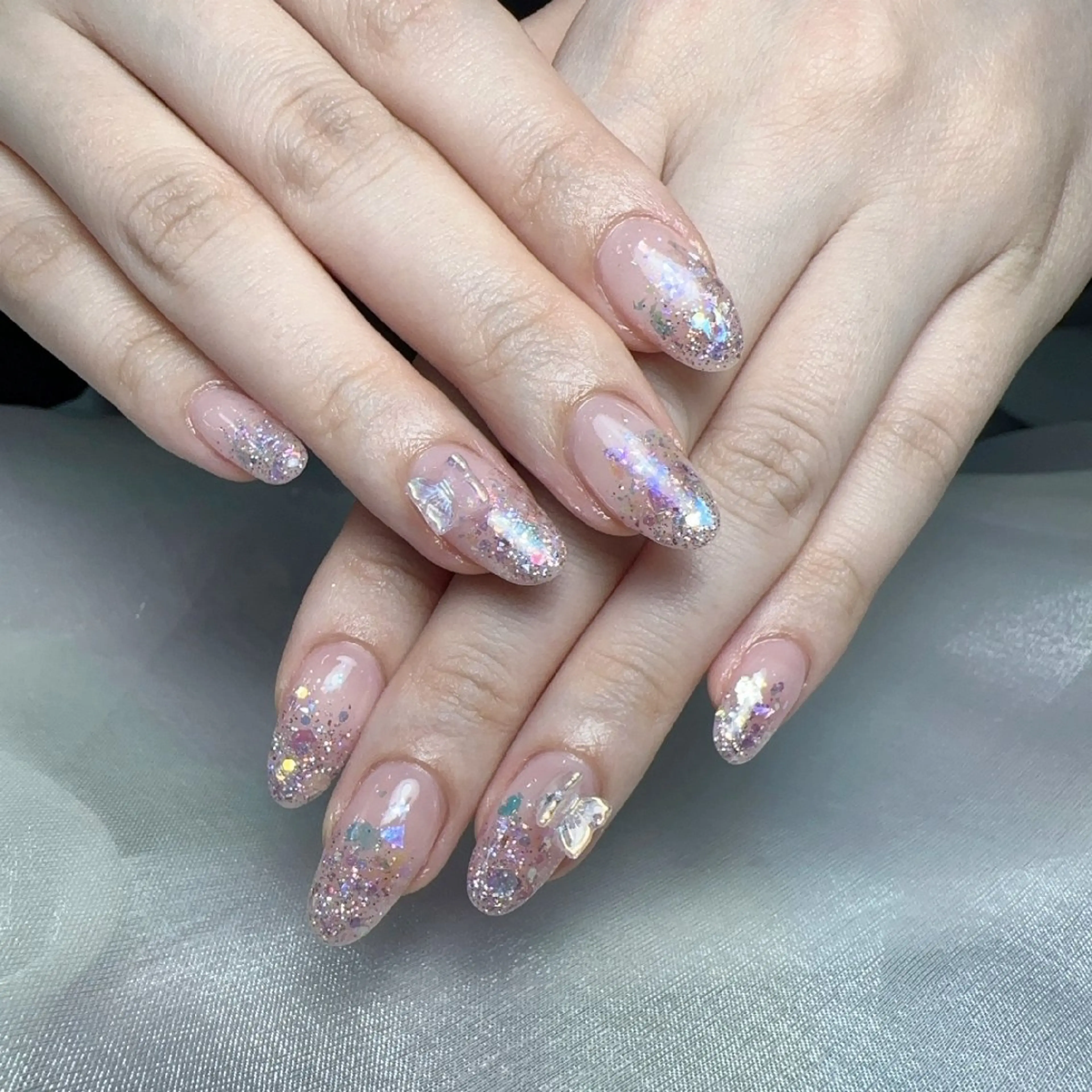 ネイル キラキラネイル 持ち込み ハンドネイル UM Nail Salonのネイルデザイン