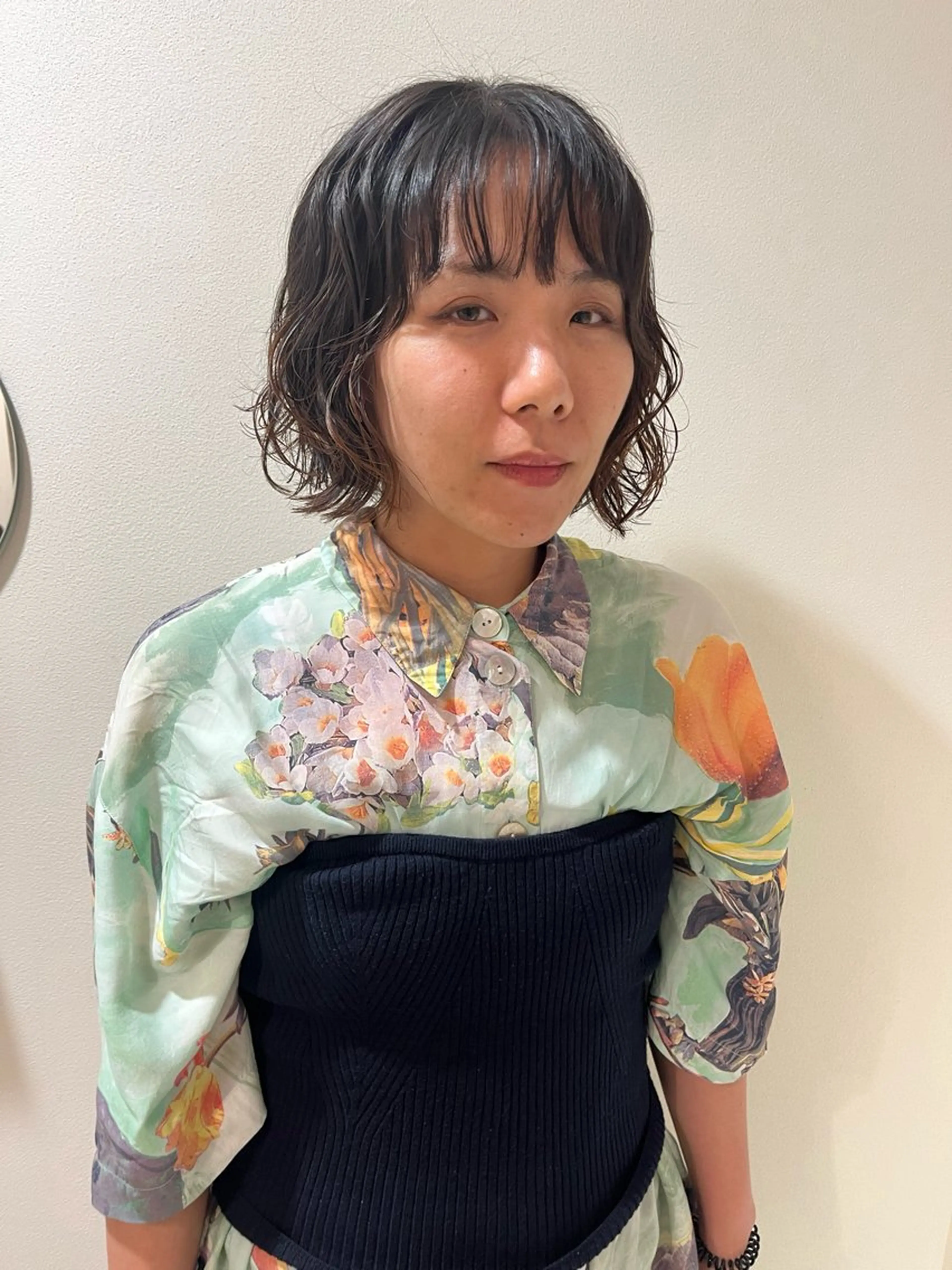 ショート パーマ pu+on. nailworks所属・fuyumi / ニュアンスネイルのネイルデザイン