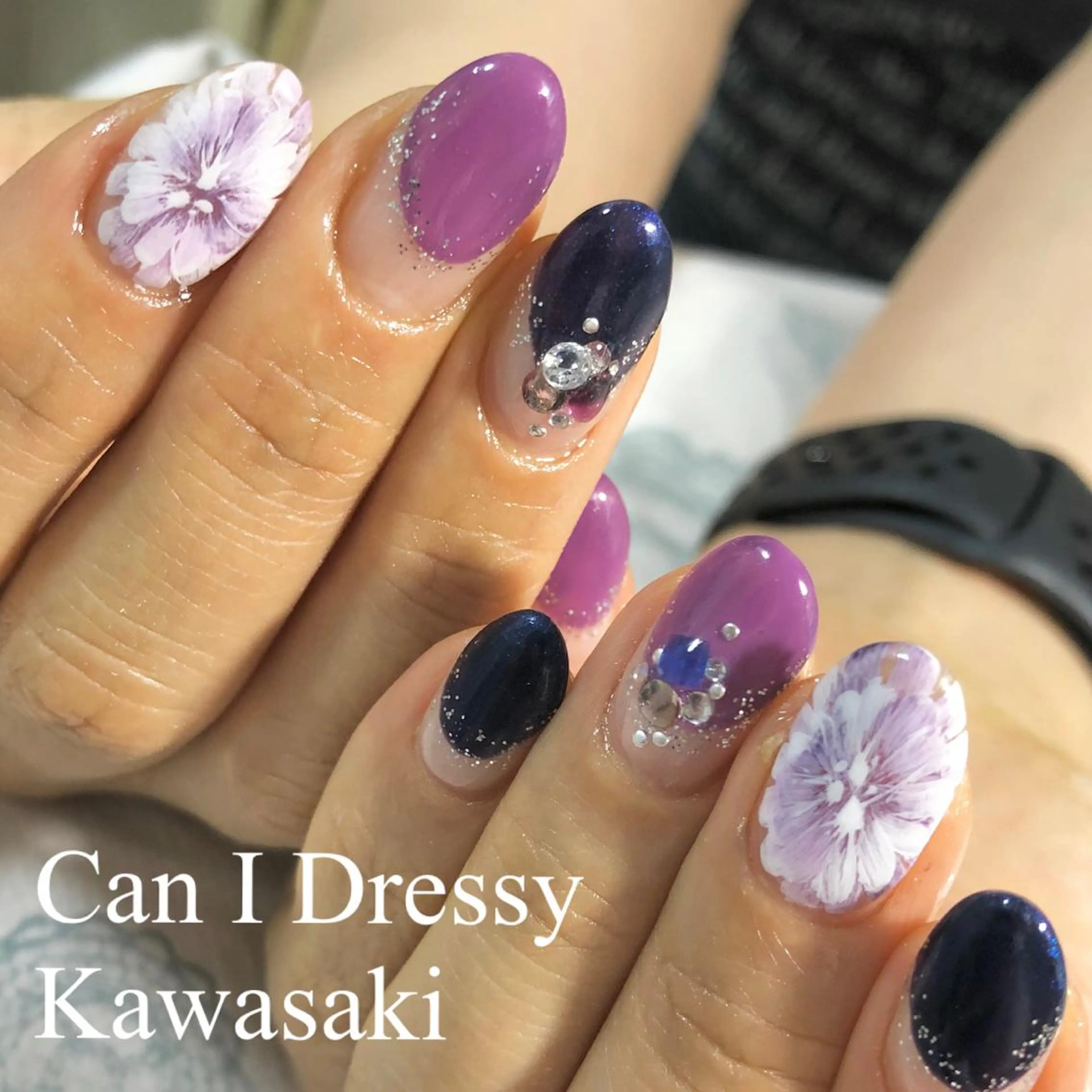 ネイル フラワーネイル ハンドネイル Can I 川崎店 三島 久美子のネイルデザイン