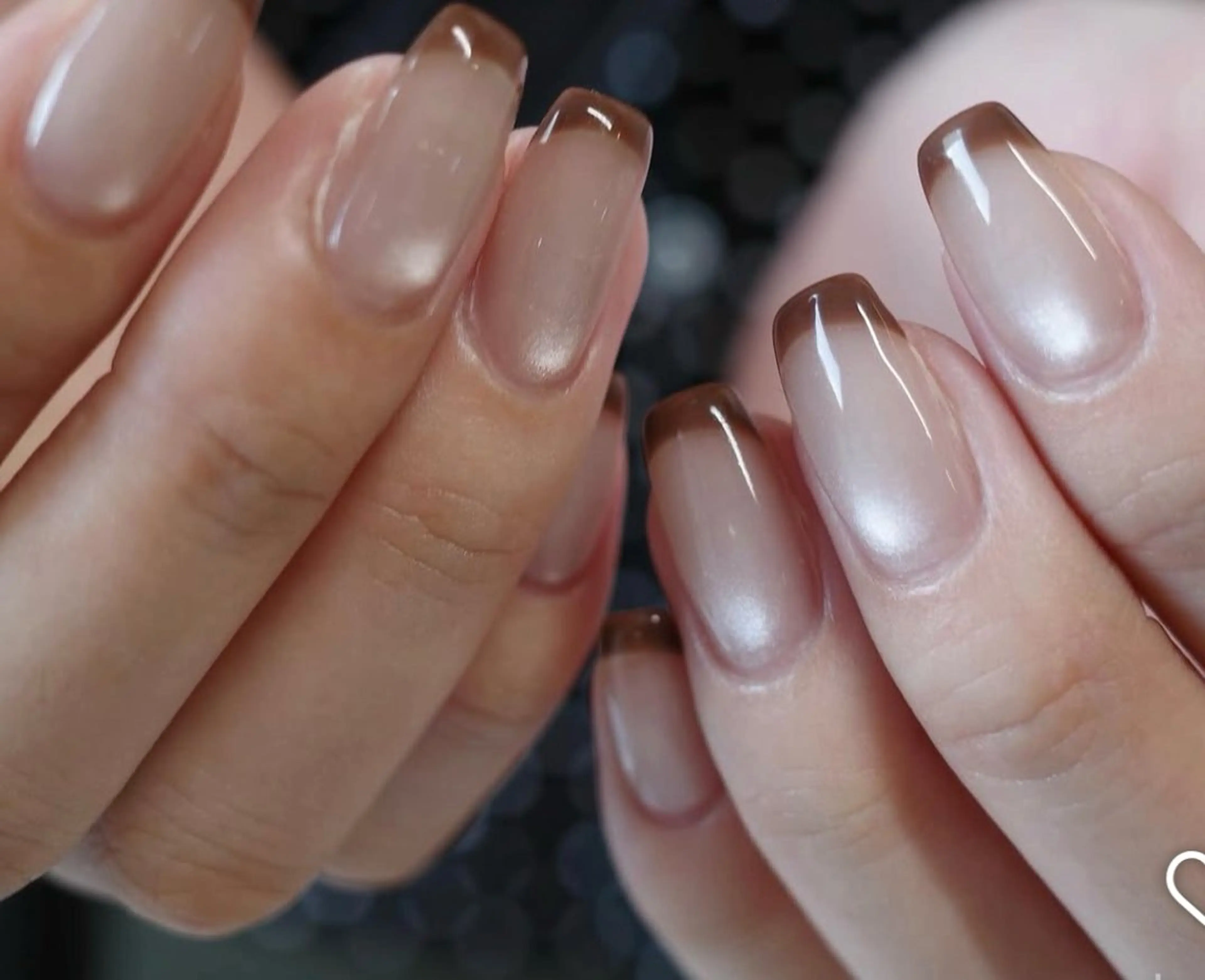 ネイル 韓国ネイル 持ち込み ニュアンスネイル ネイルチップ ハンドネイル JENNY ANA.CHUOのネイルデザイン