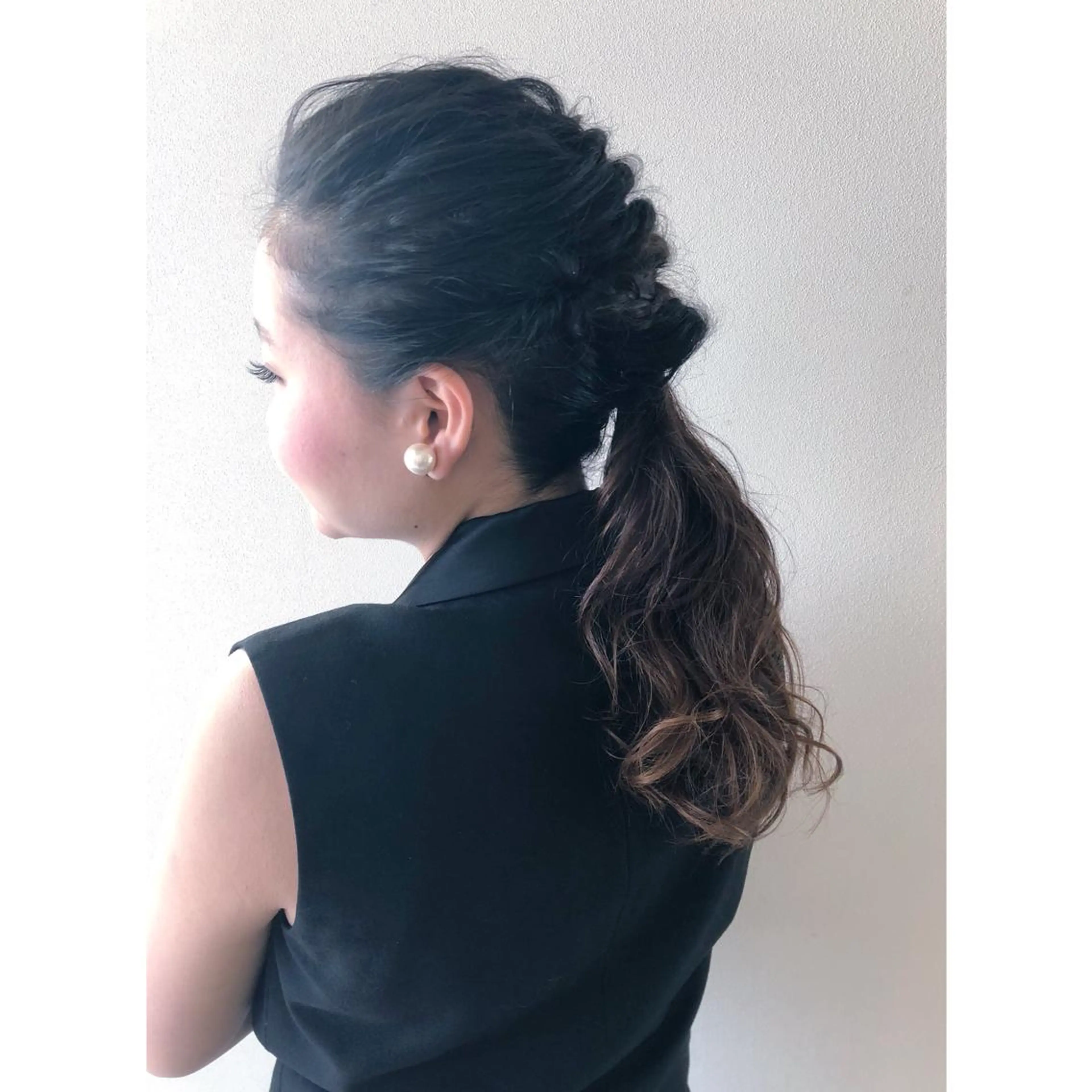セミロング カラー パーマ ヘアアレンジ 結婚式・ブライダル ヘアセット ママ美容師 マリンさんのヘアスタイル