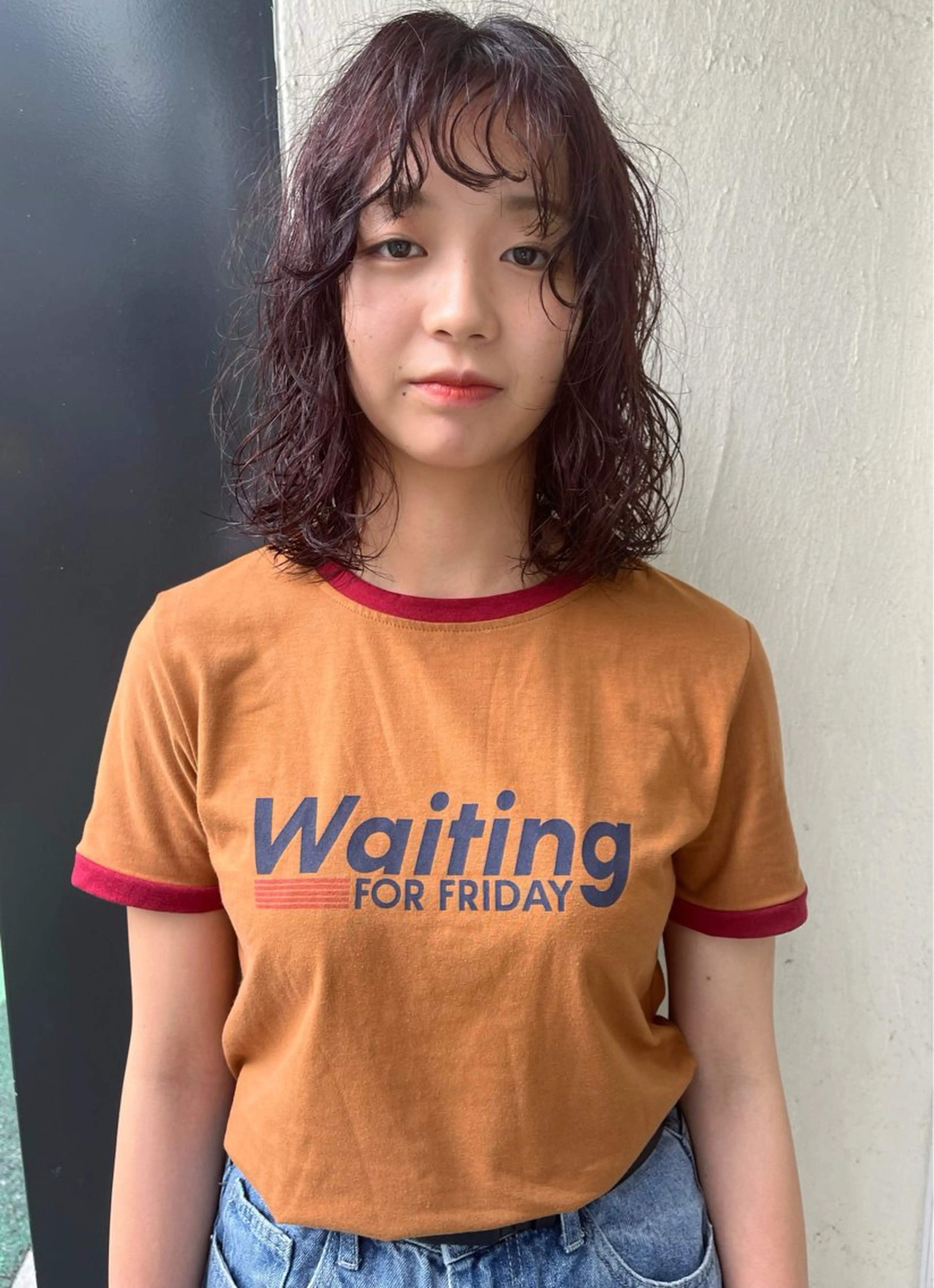 ミディアム カラー パーマ ミディアムパーマ ブラウンカラー レッドカラー カット ヘアカラー パーマ トリートメント 金井京介/パーマ /レイヤー/ボブのヘアスタイル