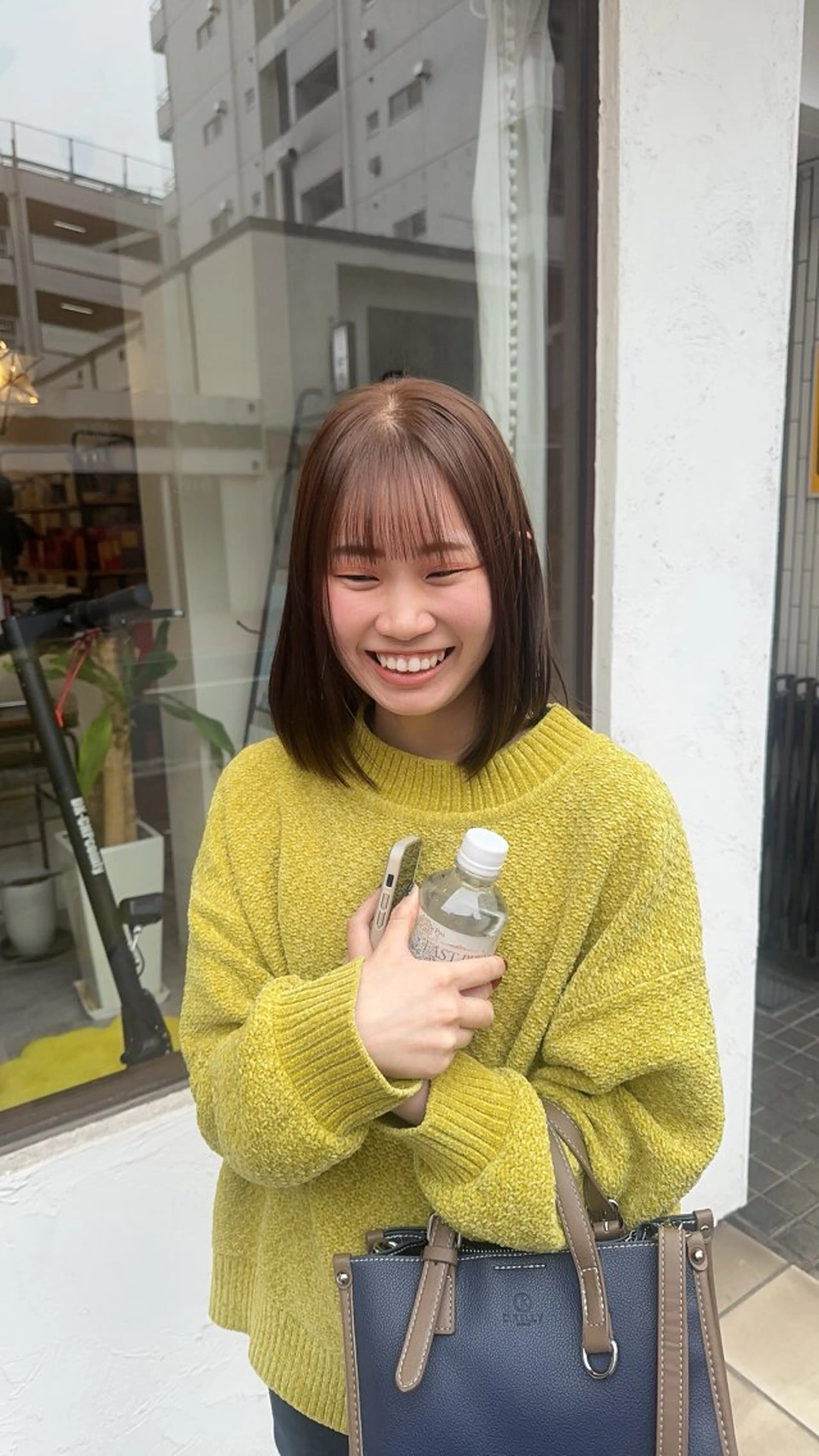 ミディアム カラー ブリーチ ブラウンカラー ブリーチなしカラー nabi所属・梅田 薫のヘアスタイル