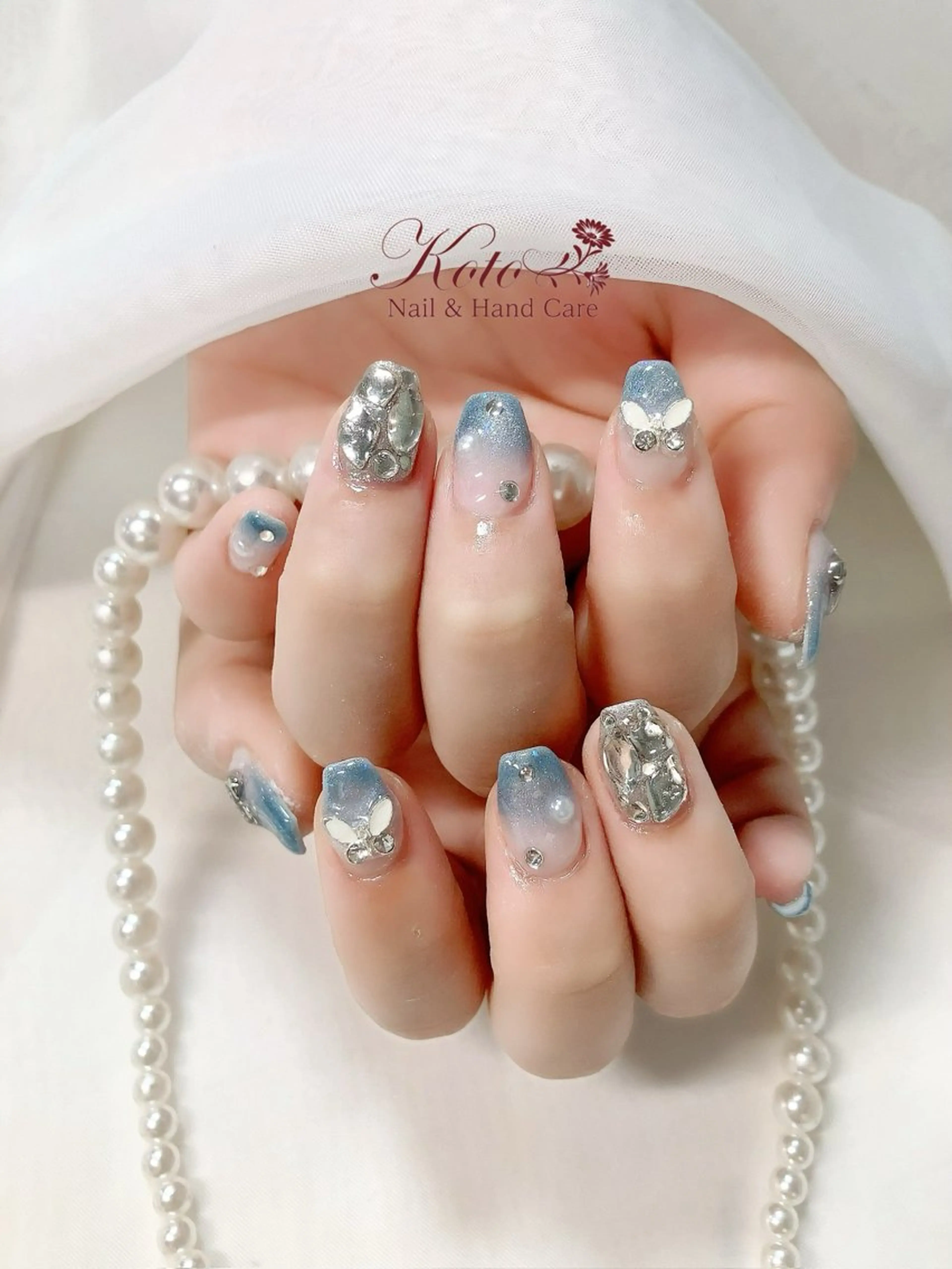 ネイル 長さ出し ジェルネイル 持ち込み ニュアンスネイル 赤色 ハンドネイル Nail Salon KOTOのネイルデザイン