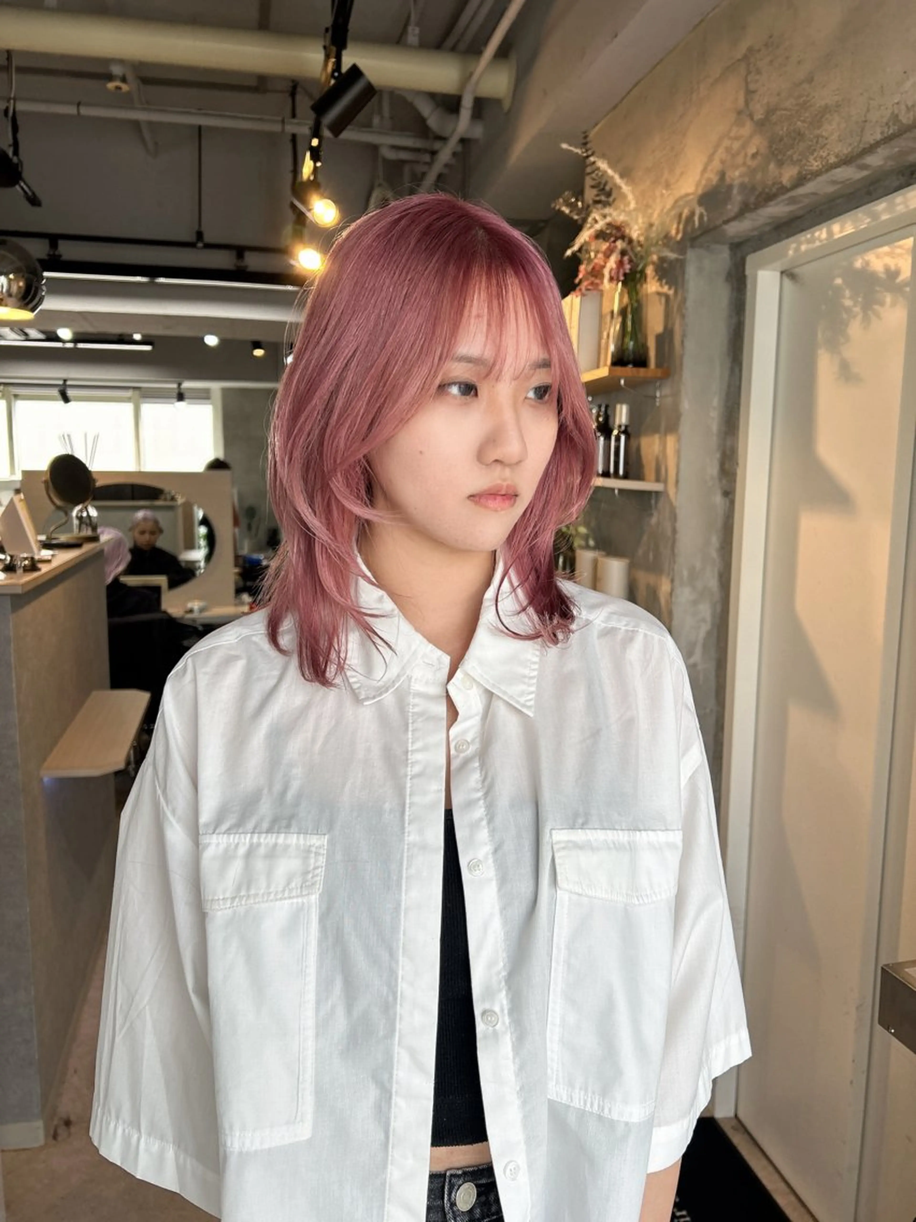 ミディアム ヘアカラー トリートメント 心斎橋ヘアカラー ブリーチmarinaのヘアスタイル