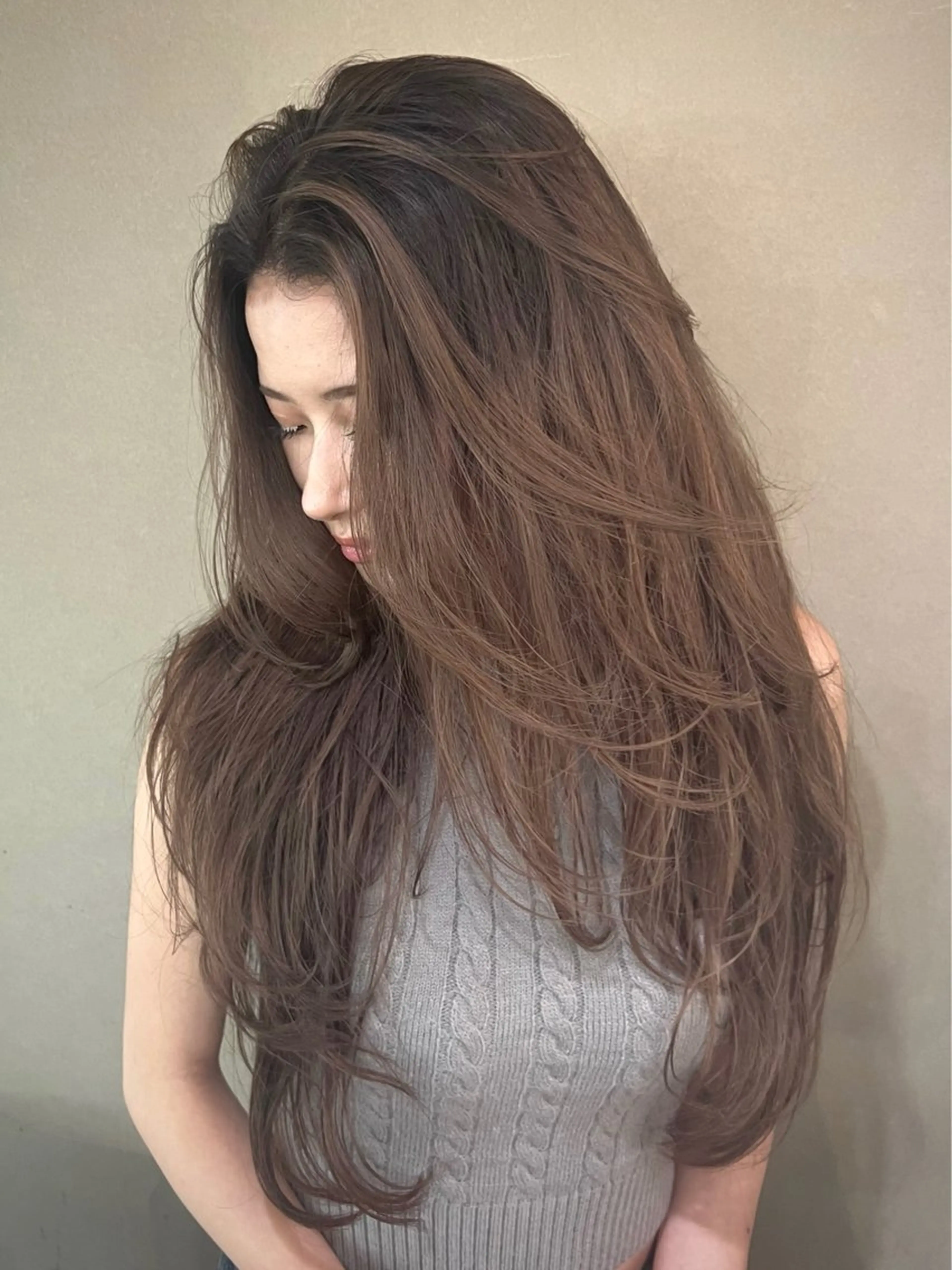 ロング カラー カット ヘアカラー 💖難波レイヤー カット💖ツバサのヘアスタイル