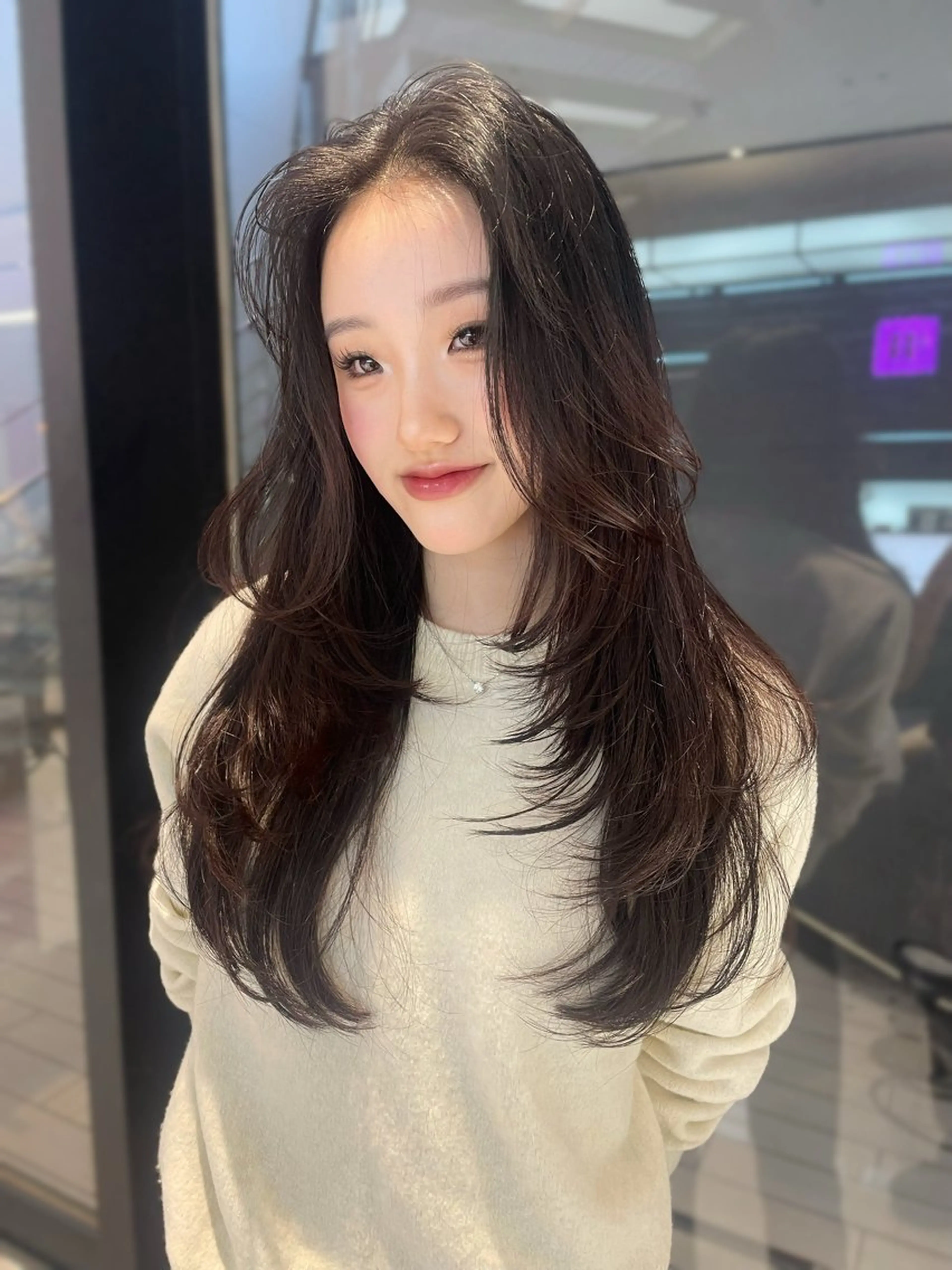 ロング ハイレイヤー 韓国風ヘア レイヤーカット keen 吉祥寺所属・【韓国❤️海外ヘア】 AYAKAのヘアスタイル