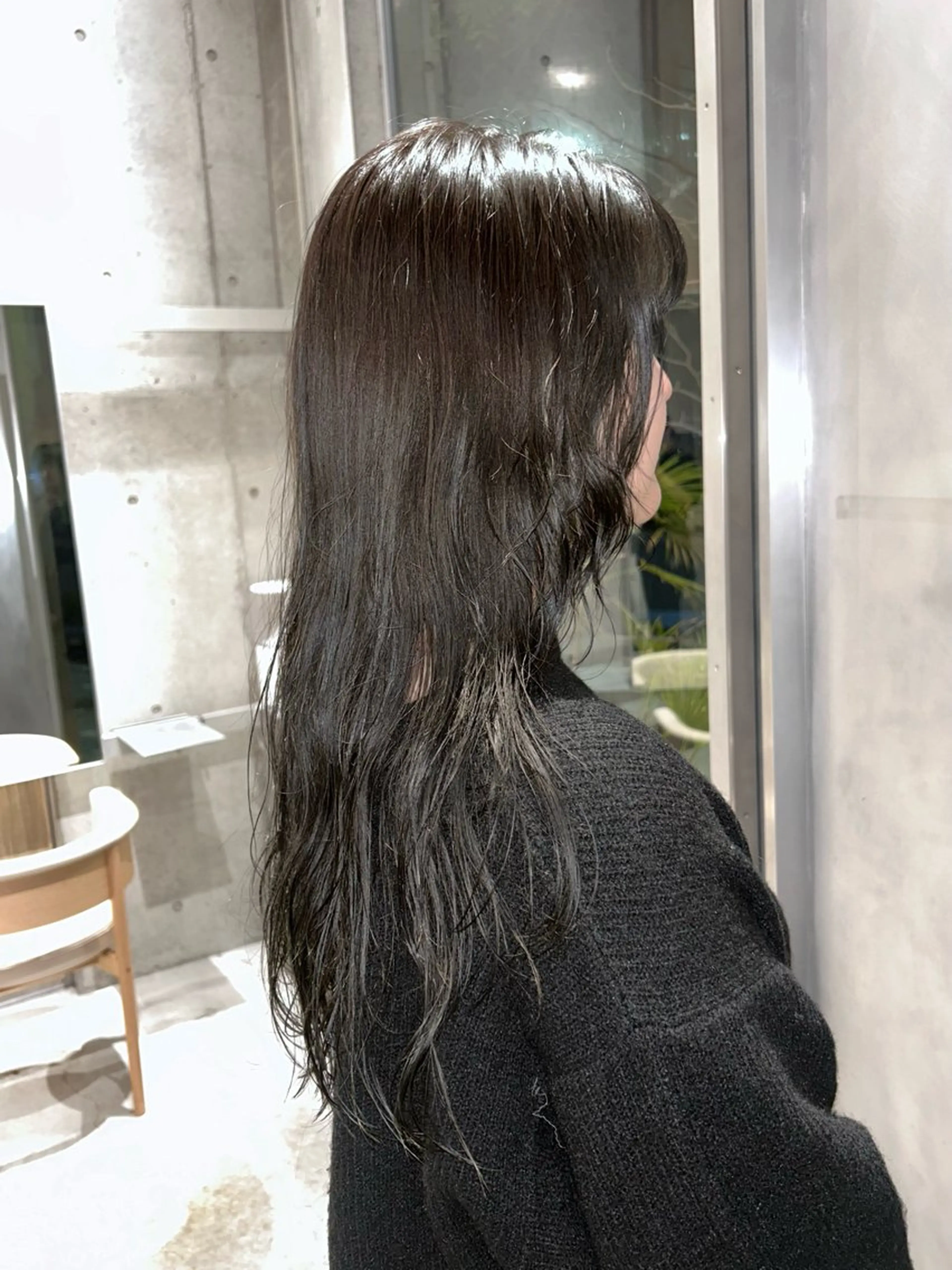 ロング カラー グレージュ ヘアカラー トリートメント uusi所属・Serena 清澄白河のヘアスタイル