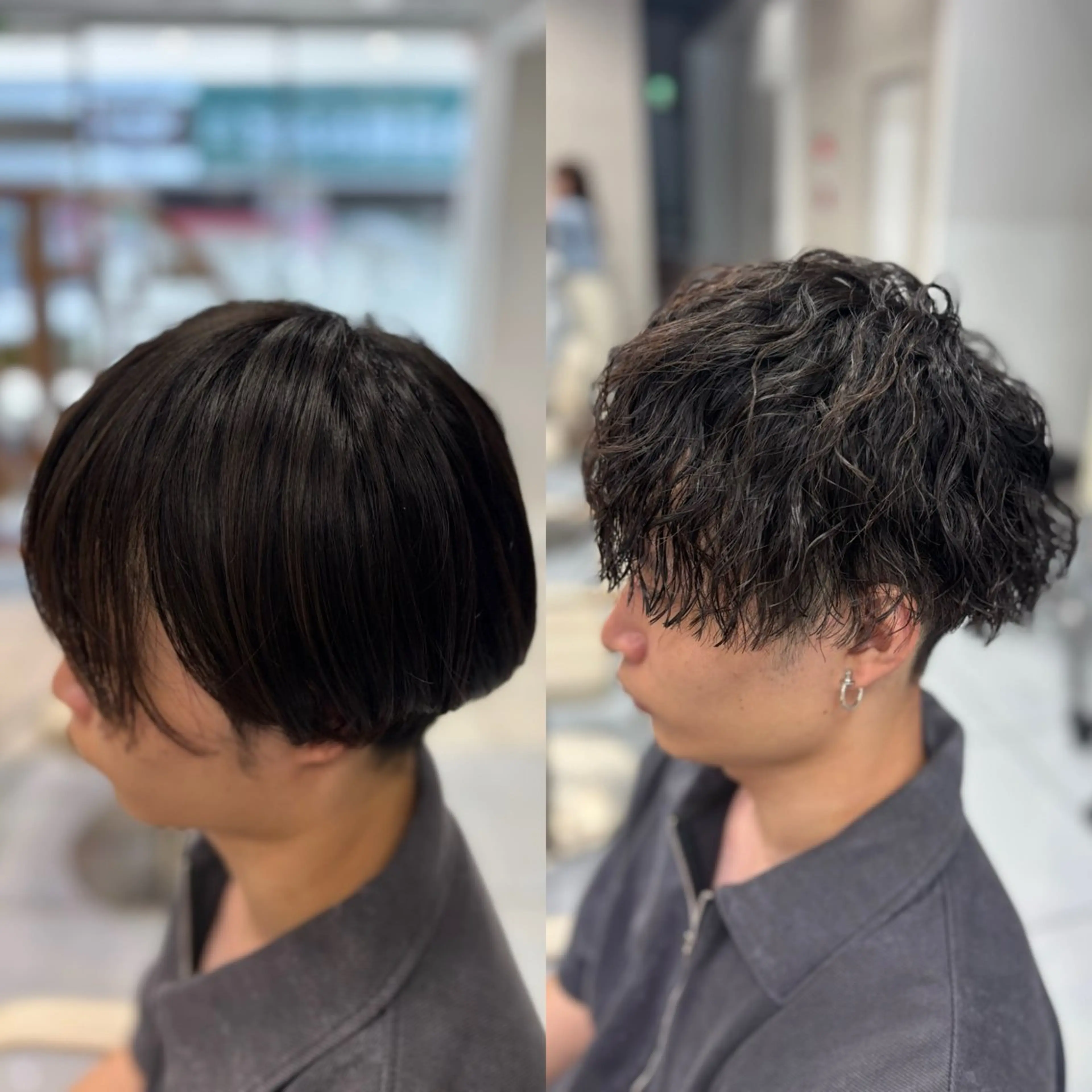 ショート パーマ メンズ カット パーマ メンズ特化韓国風 パーマスタイル/りんのヘアスタイル