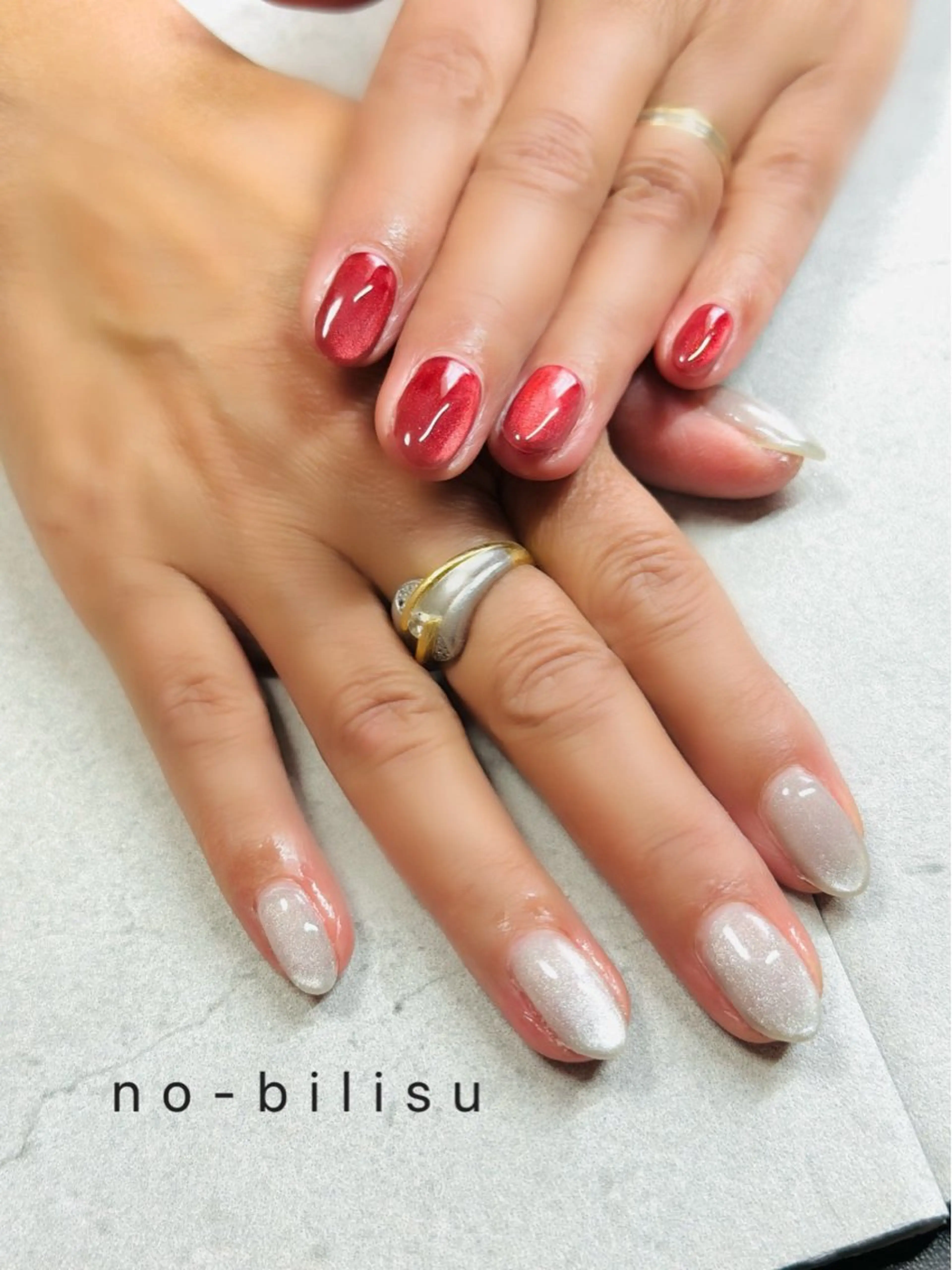 ネイル マグネットネイル ハンドネイル no-birisu nailのネイルデザイン
