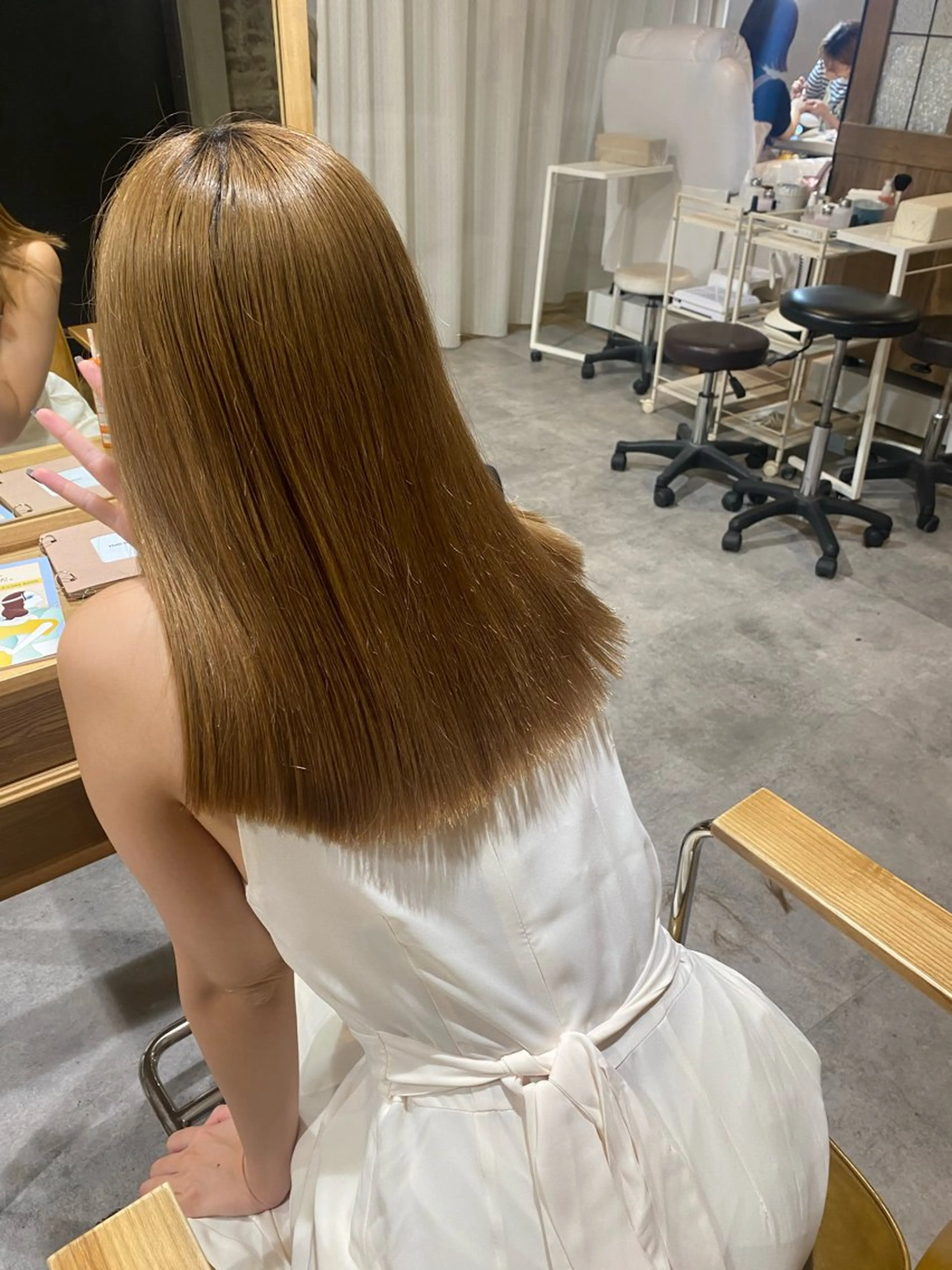 セミロング カット ヘアカラー トリートメント 韓国ヘア/ボブ ♡̴ kayaのヘアスタイル