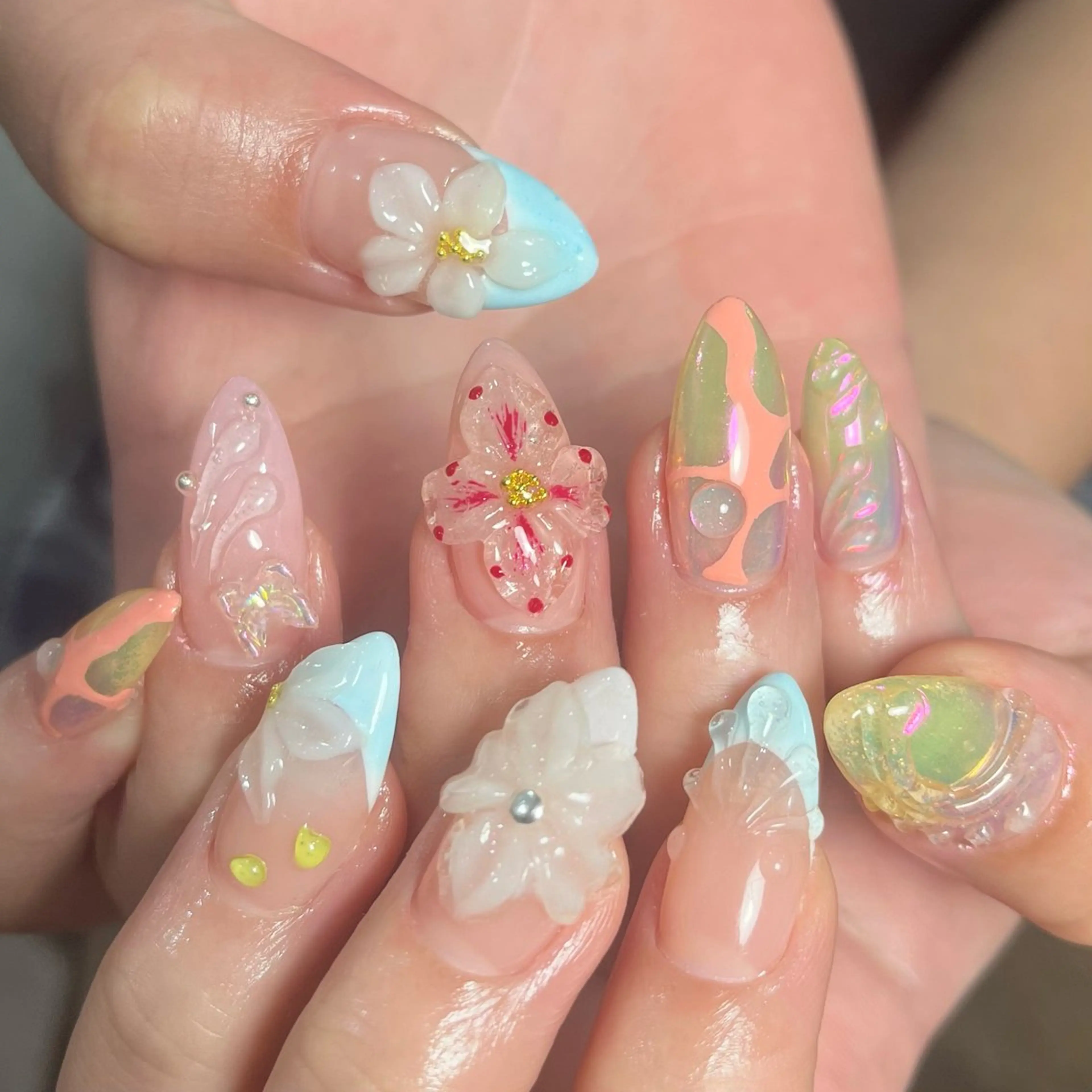 ネイル 韓国ネイル ワンホンネイル ハンドネイル ハンドケア Chang _Nailのネイルデザイン
