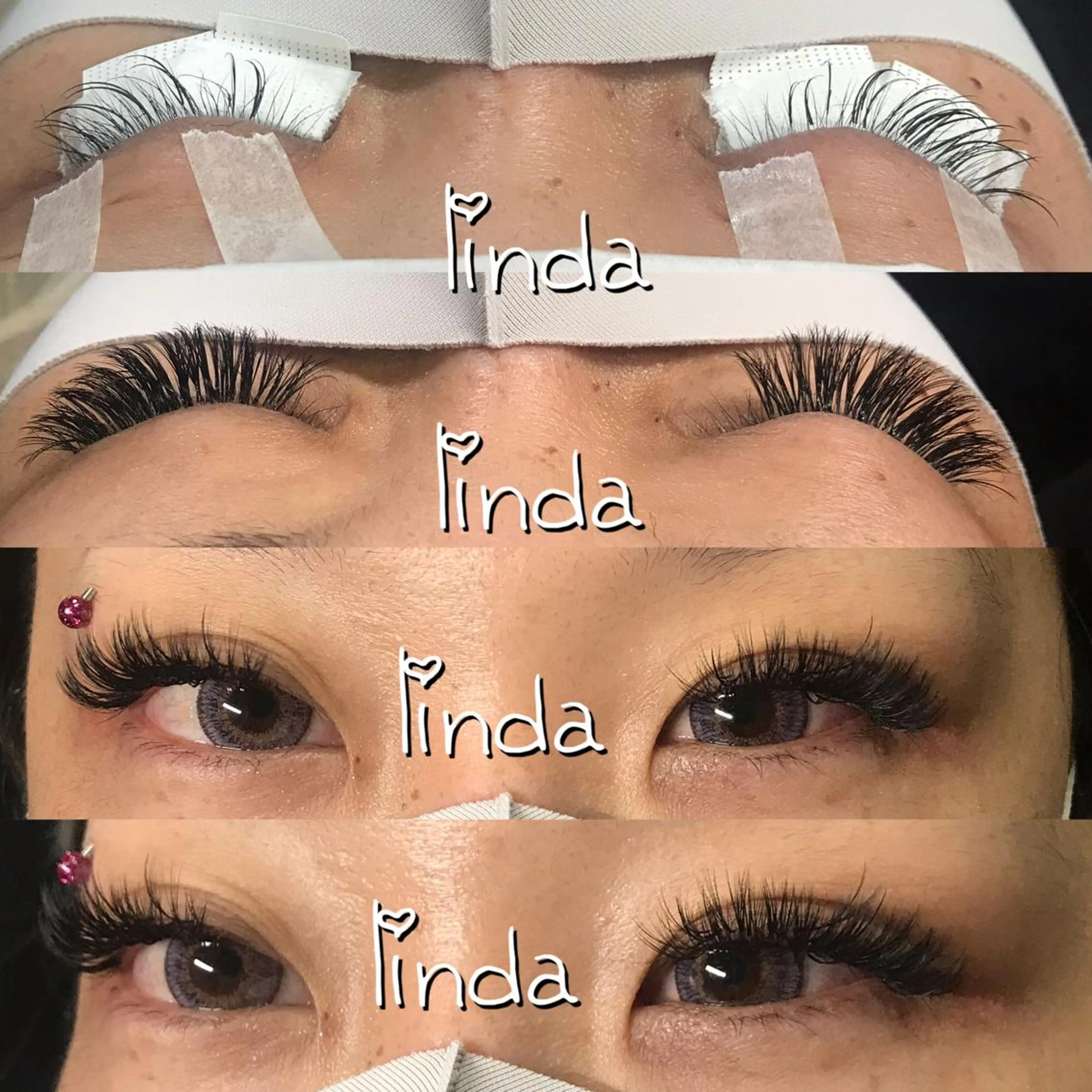 マツエク・マツパ 付け放題 ボリュームラッシュ linda lashesのマツエク・マツパデザイン