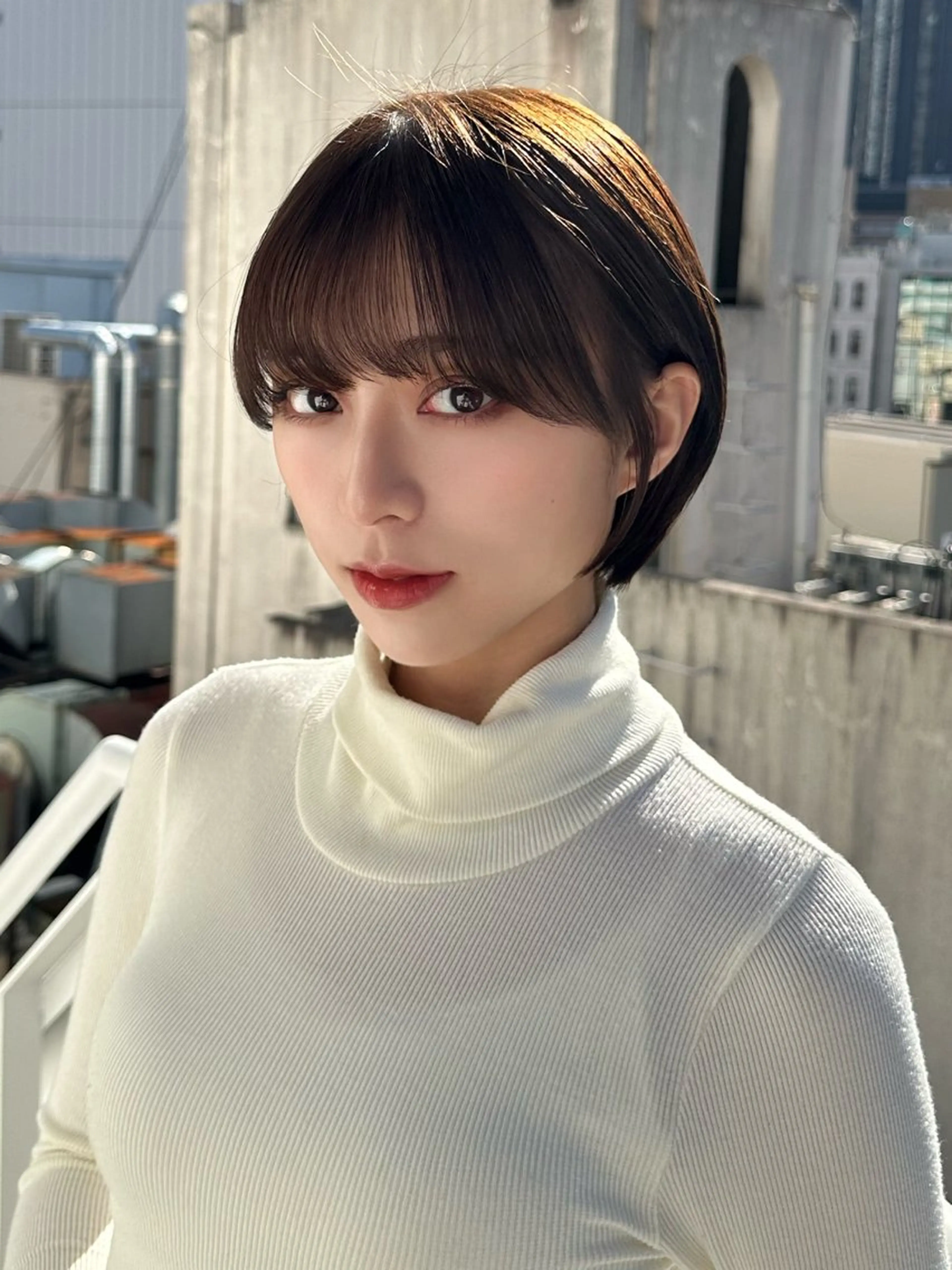 ショート カラー パーマ 新宿/髪質改善/艶髪 韓国ヘア/大重聖斗のヘアスタイル