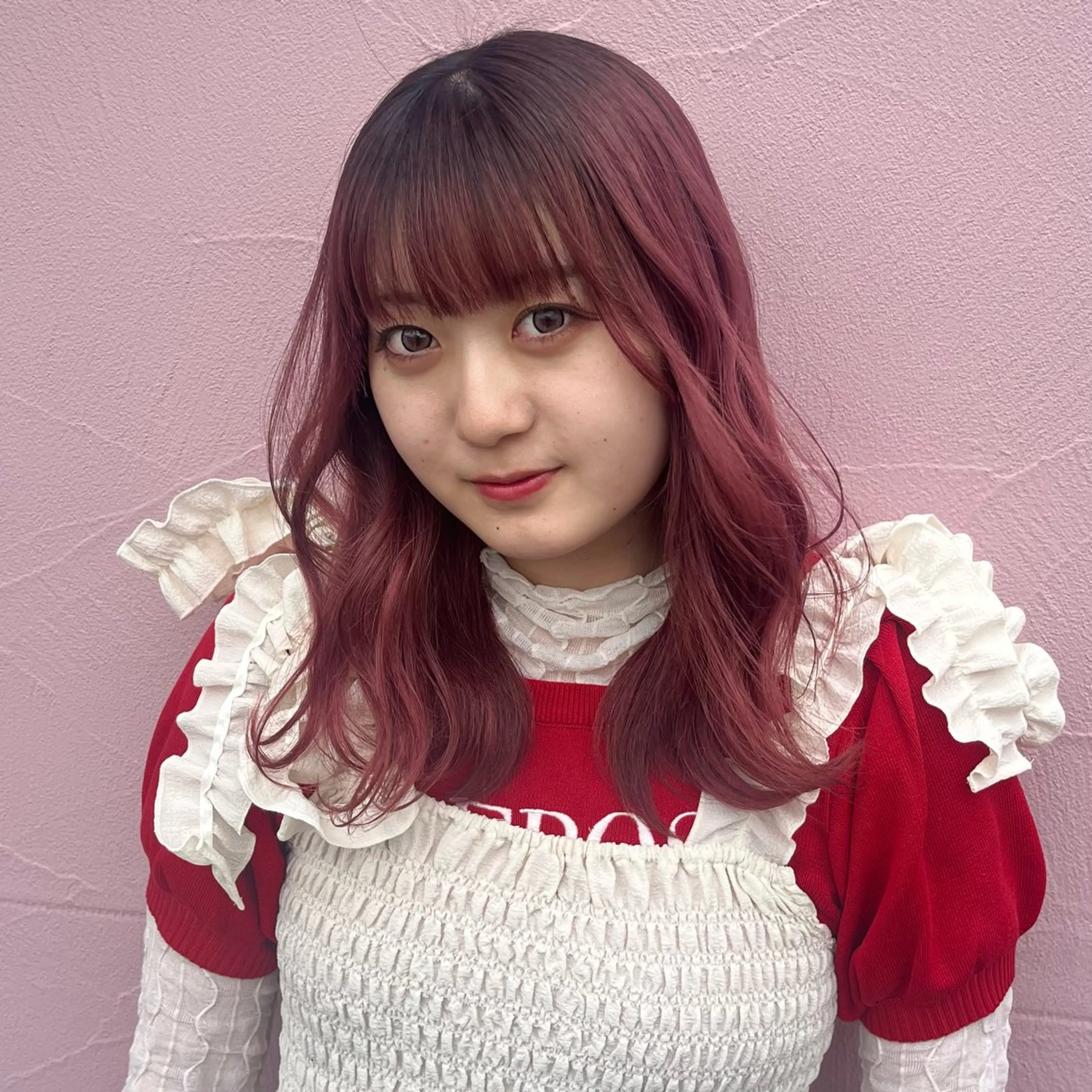 セミロング カラー カット ヘアカラー トリートメント カラー/韓国レイヤー /ブリーチ/hinaのヘアスタイル