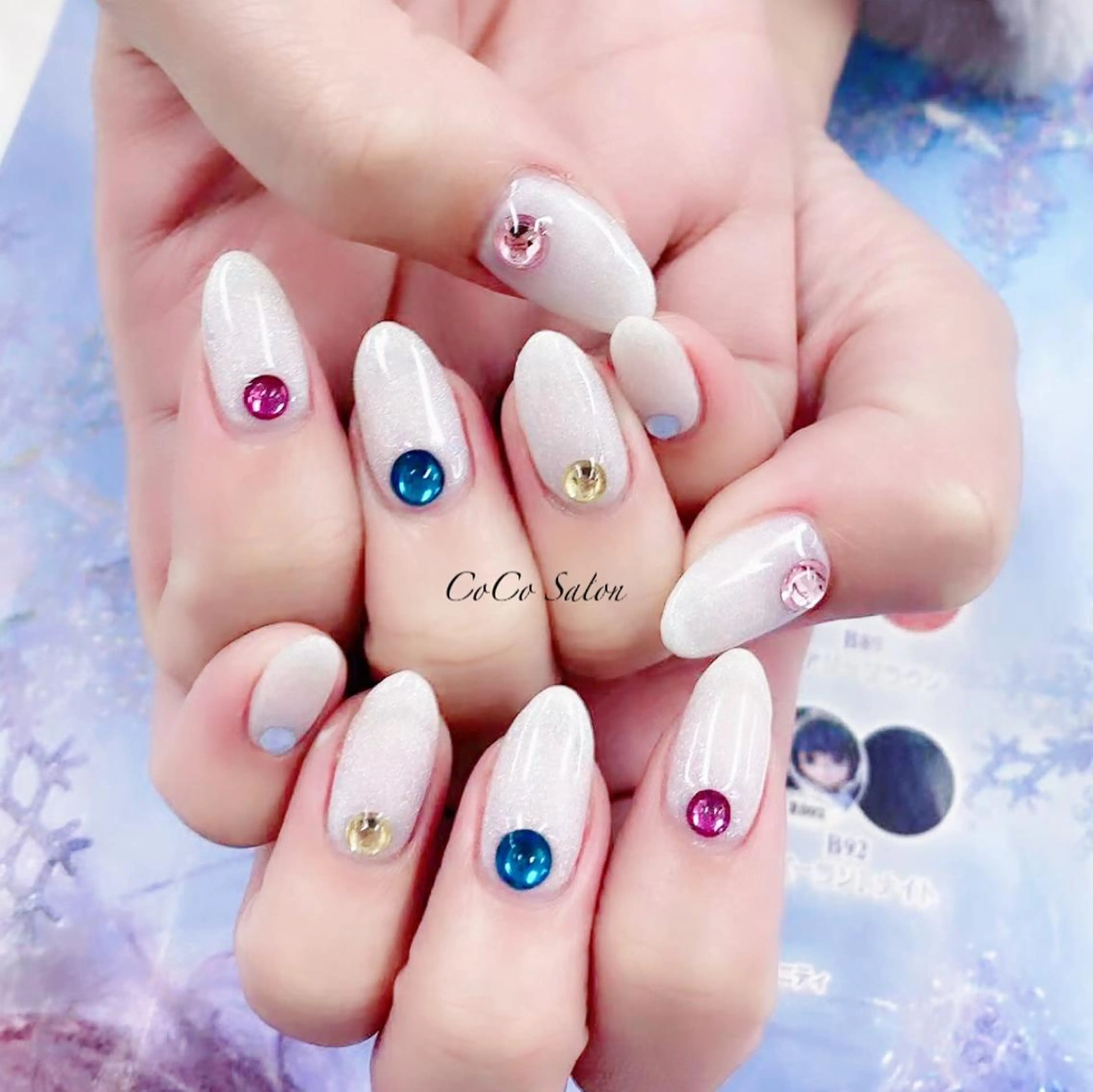 ネイル 長さ出し ジェルネイル キラキラネイル マグネットネイル オフィスネイル ハンドネイル CoCoSalon ネイル/まつ毛予約のネイルデザイン