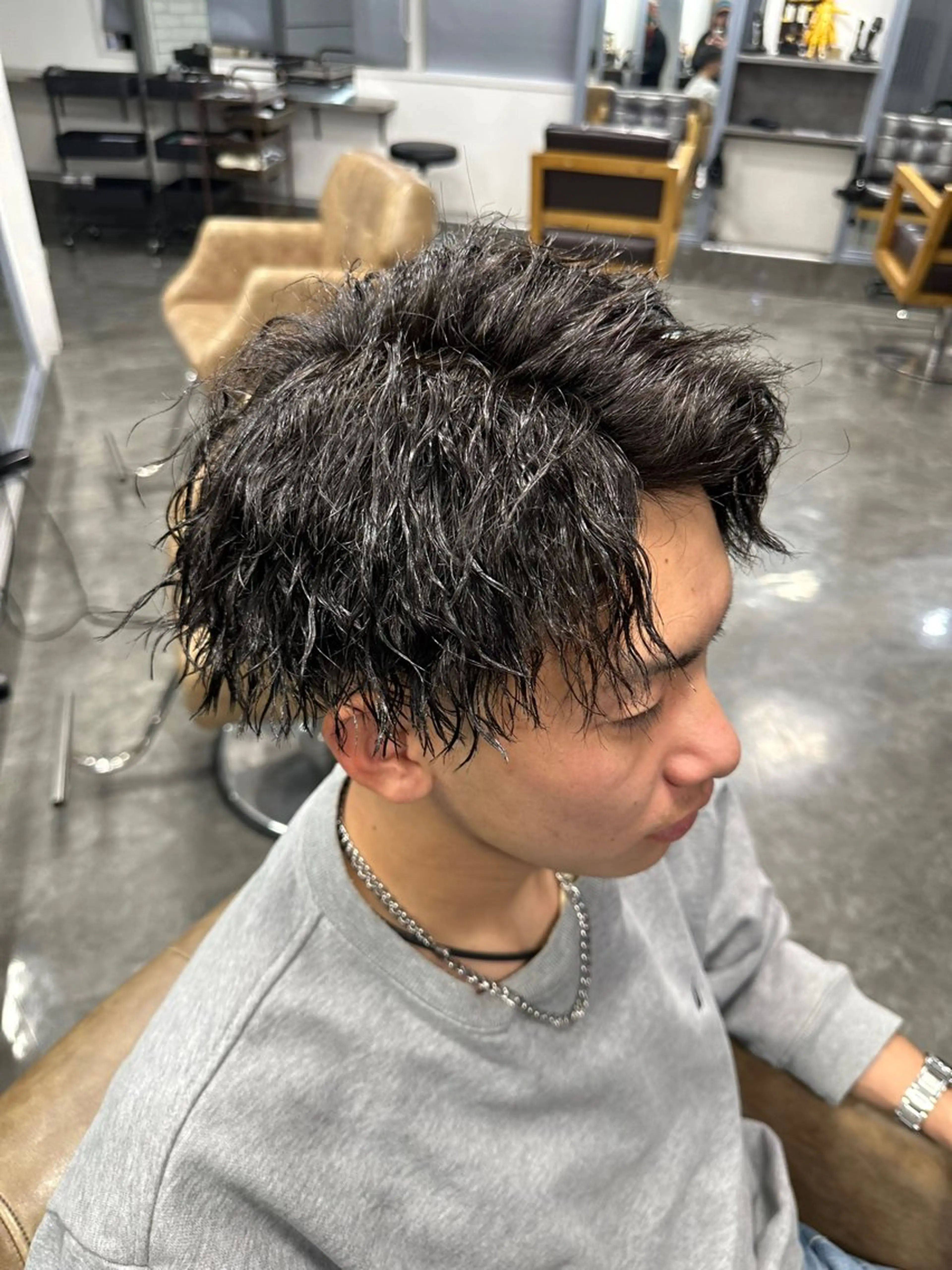 パーマ メンズ カット パーマ KING of hair by NOISM所属・梅田/メンズカット/ パーマ/秋本 大智のヘアスタイル