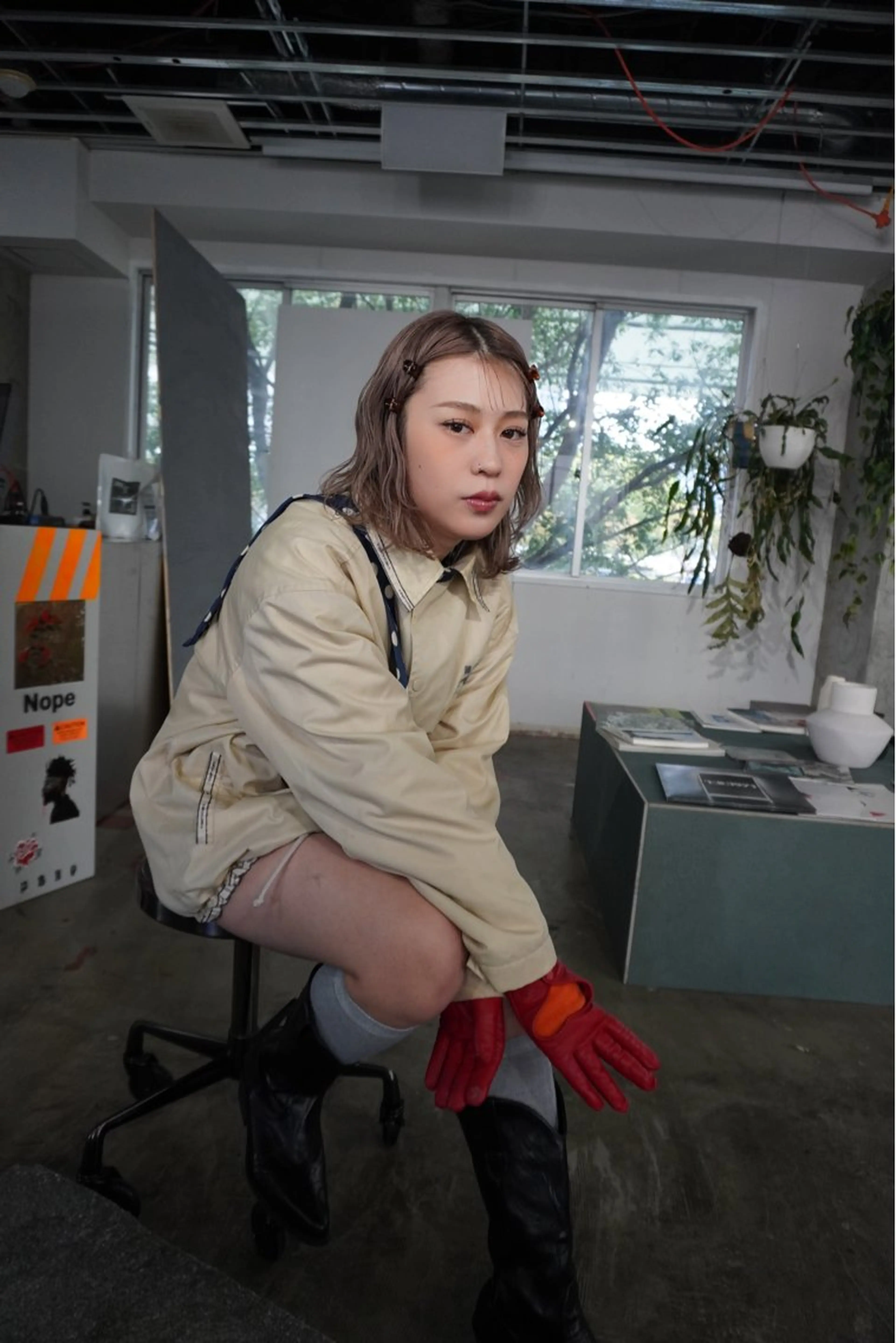 ミディアム カラー パーマ ヘアアレンジ カット ヘアカラー トリートメント 髪と音処　マトぺ所属・デザインカラー/ボブ ブリーチカラー/ユリのヘアスタイル