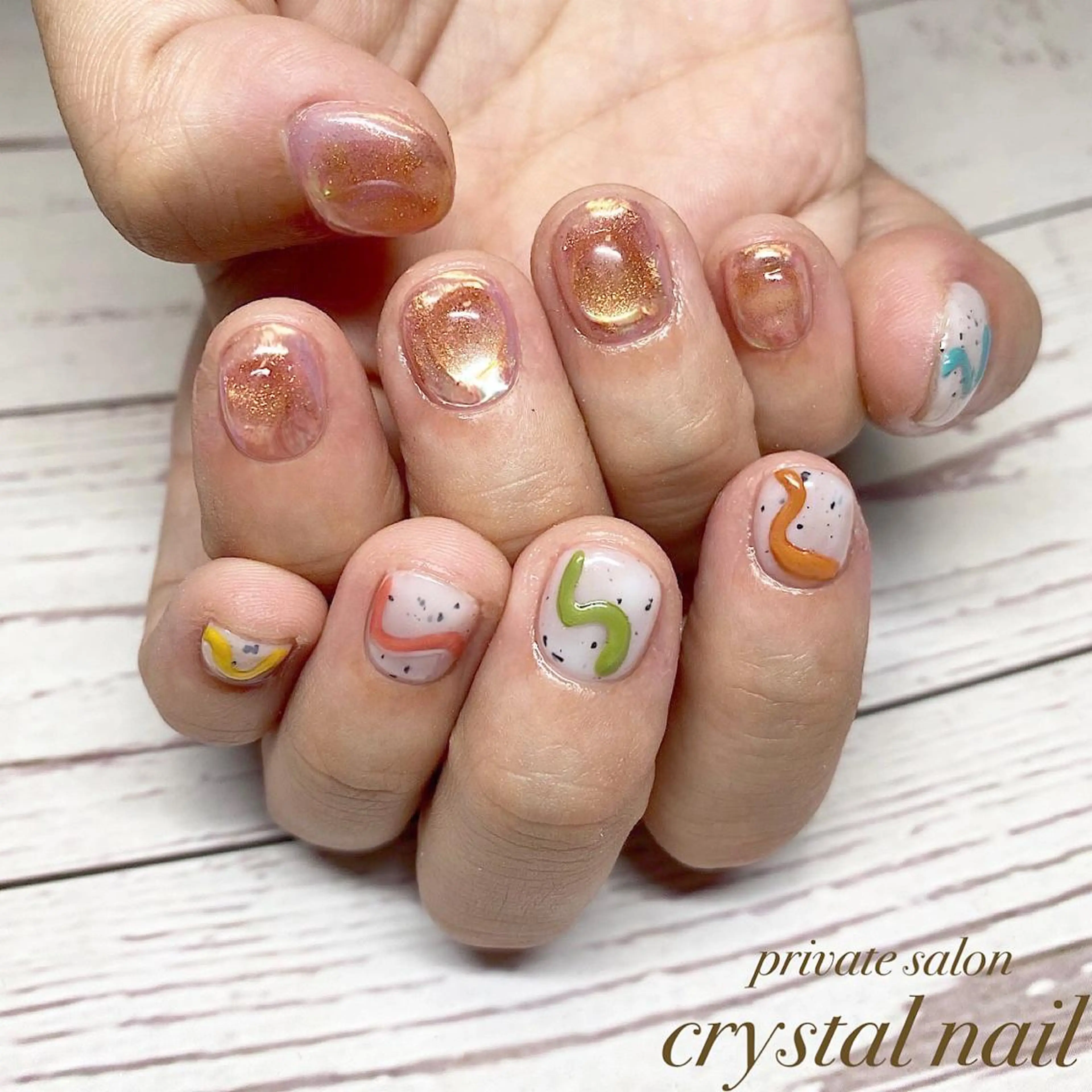 ネイル ニュアンスネイル Crystal Nailのネイルデザイン