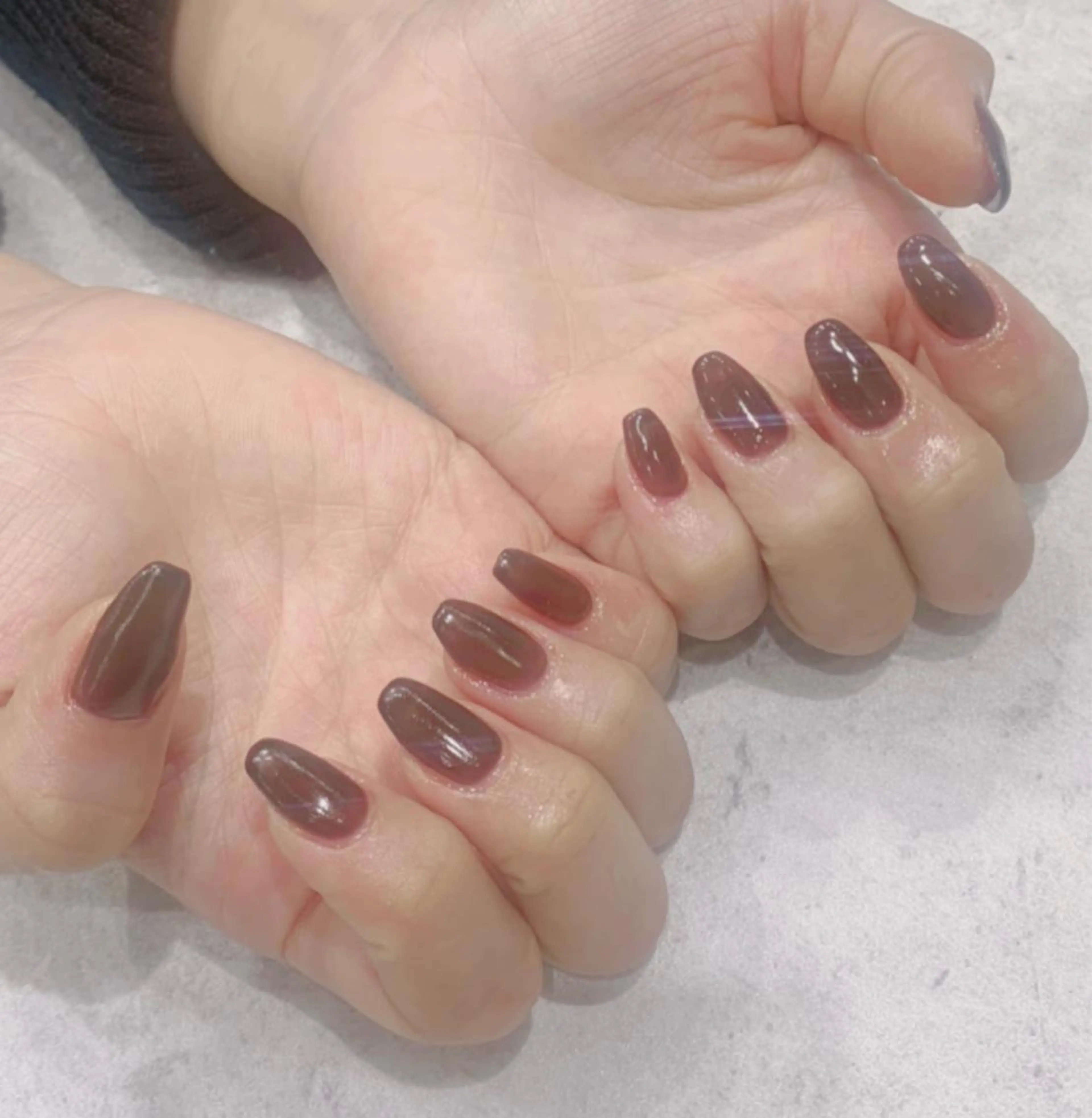 ネイル ワンカラーネイル 赤色 ハンドネイル COCO Nail　光が丘駅近のネイルデザイン