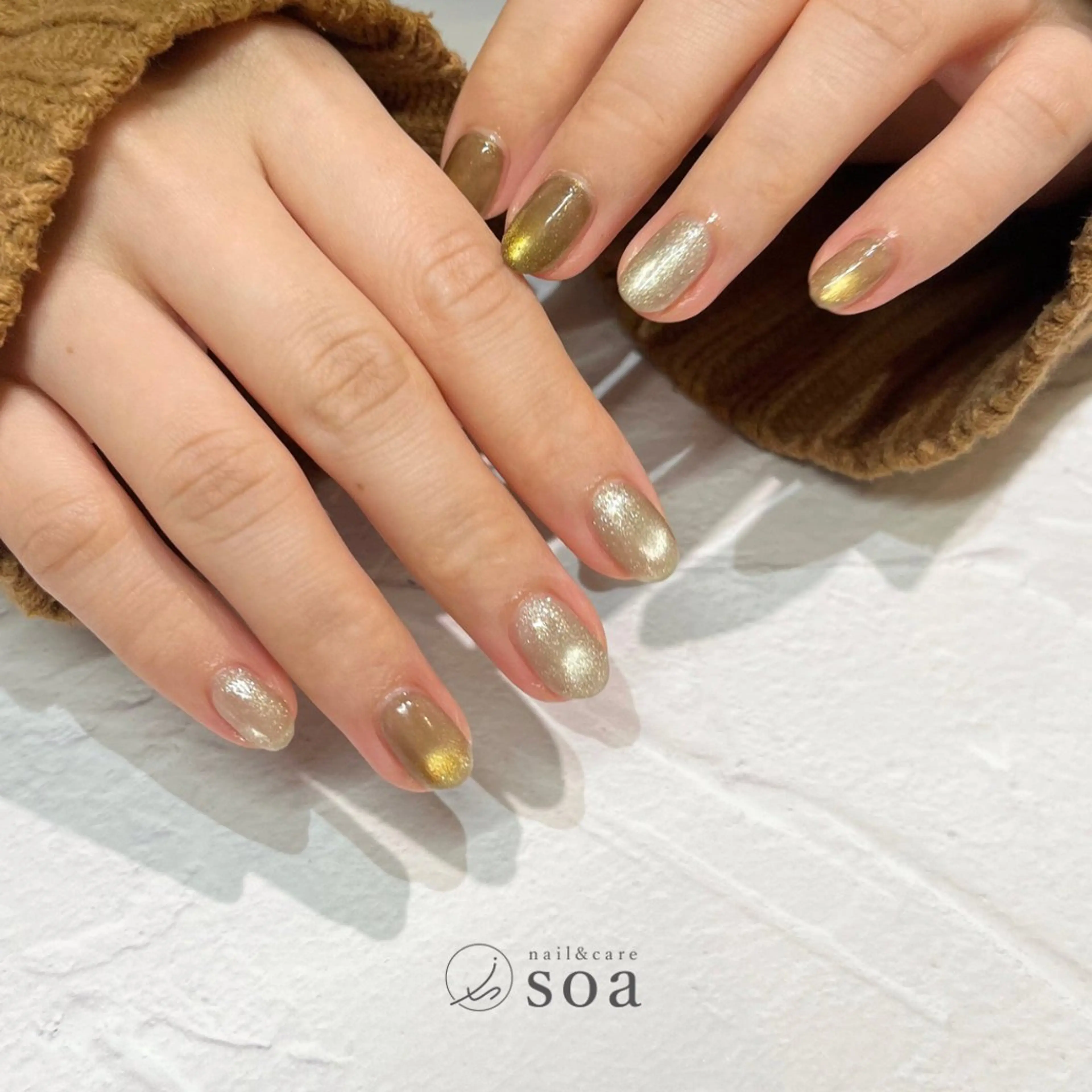 ネイル ハンドネイル nail&care salon soa所属・soa/美容液ケアで 自爪を育てるネイルのネイルデザイン