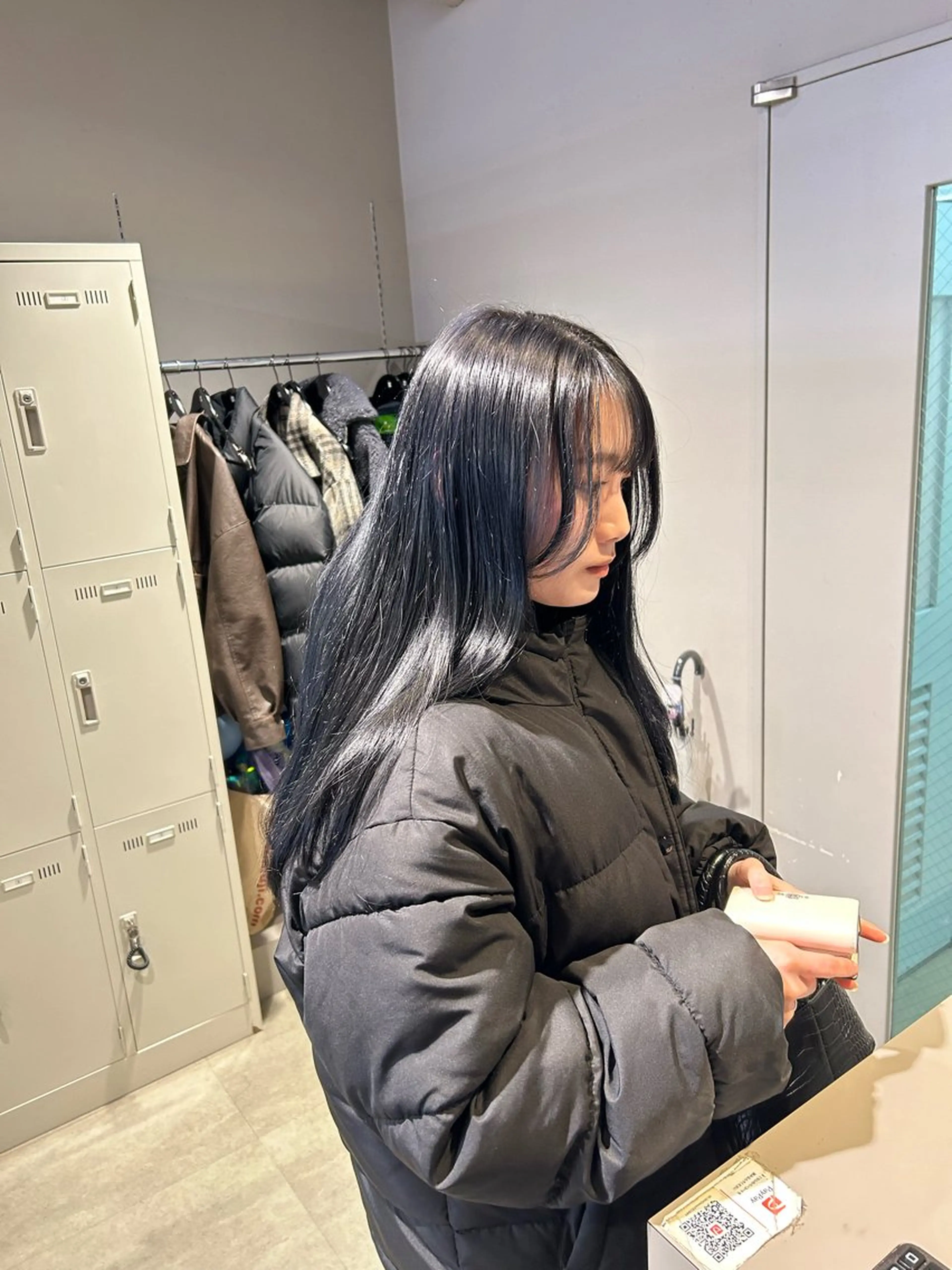 ロング カラー ヘアカラー トリートメント 韓国ヘア暗髪 ダブルカラーメンズ可のヘアスタイル