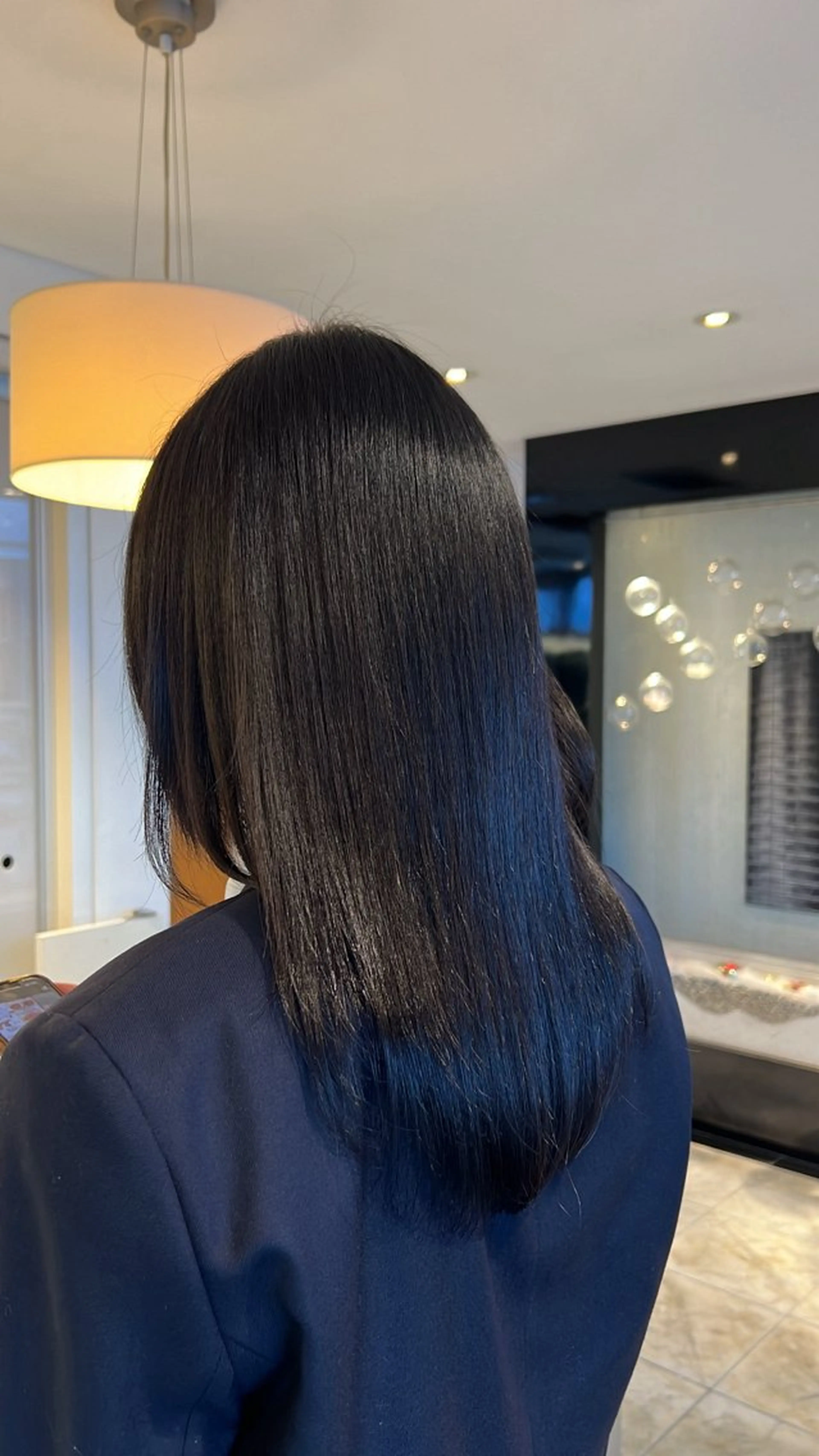 セミロング カット 縮毛矯正 南 妃那のヘアスタイル