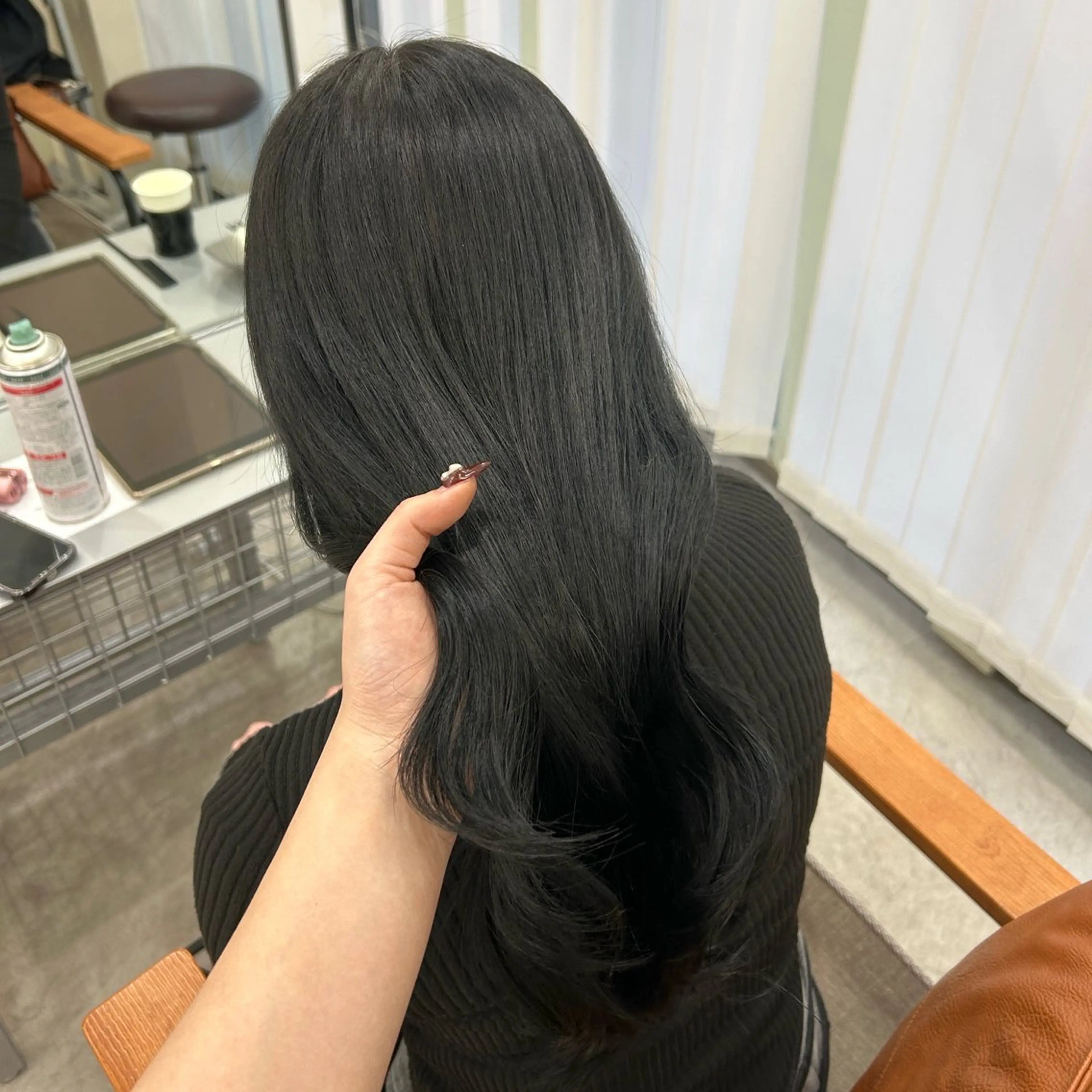 ロング カット ヘアカラー トリートメント MIDORI🌙 透明感/ベージュのヘアスタイル