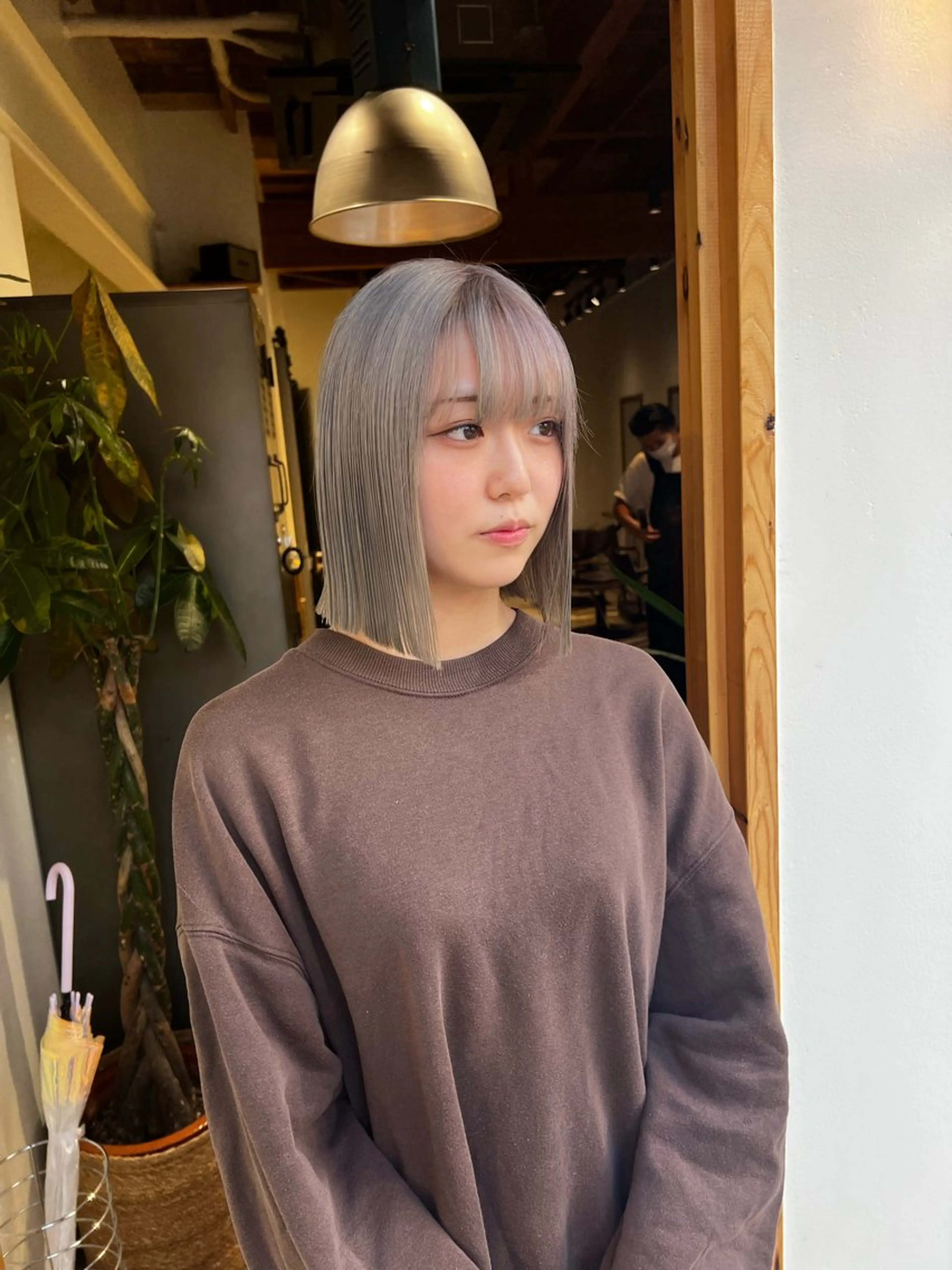 ミディアム カラー nishido ハイライト/メンズのヘアスタイル