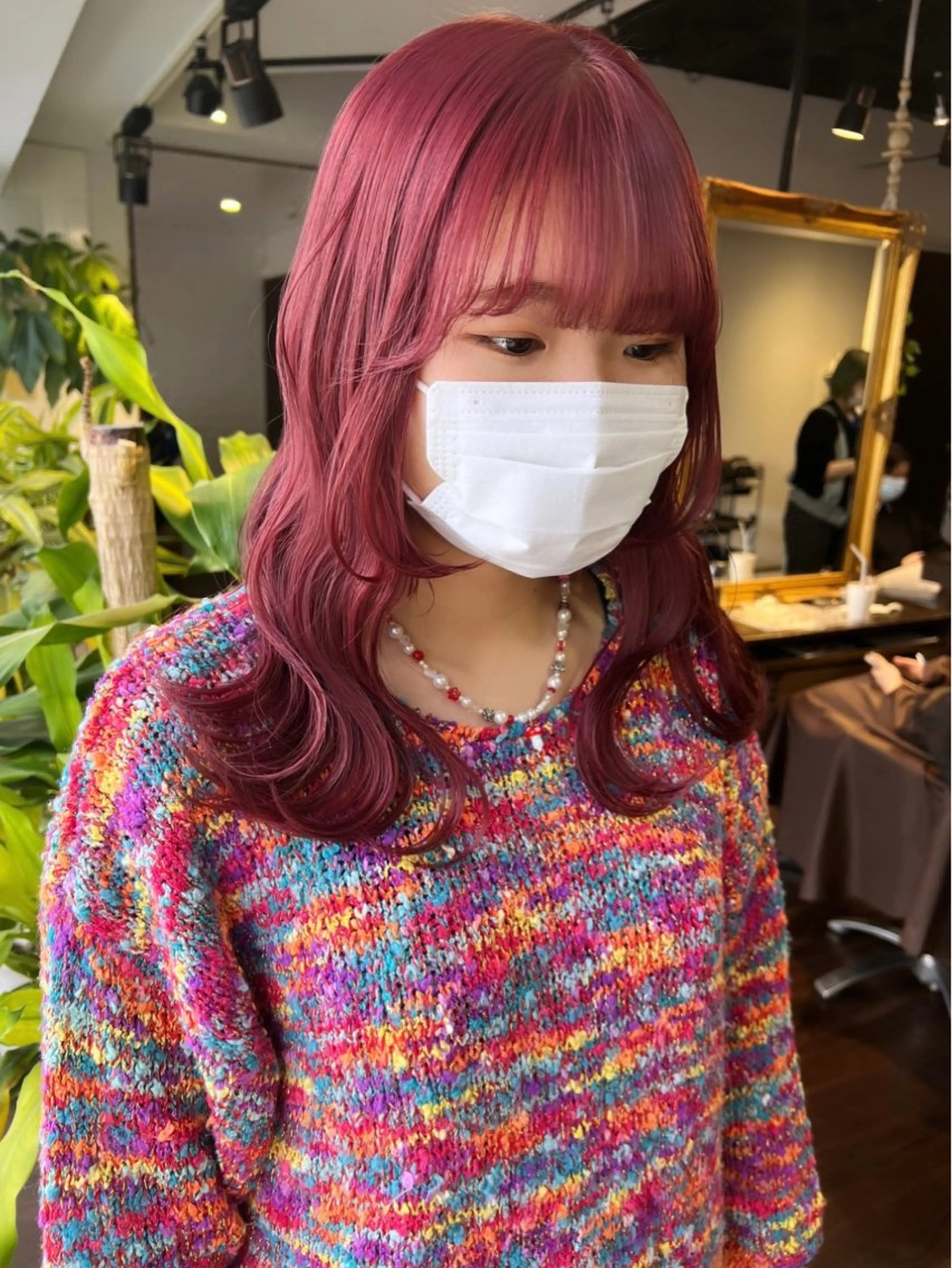 ミディアム カラー ブリーチ ケアブリーチ 透明感カラー デザインカラー ダブルカラー nendo_hair所属・ハイトーン/ボブ 🎀sonokaのヘアスタイル