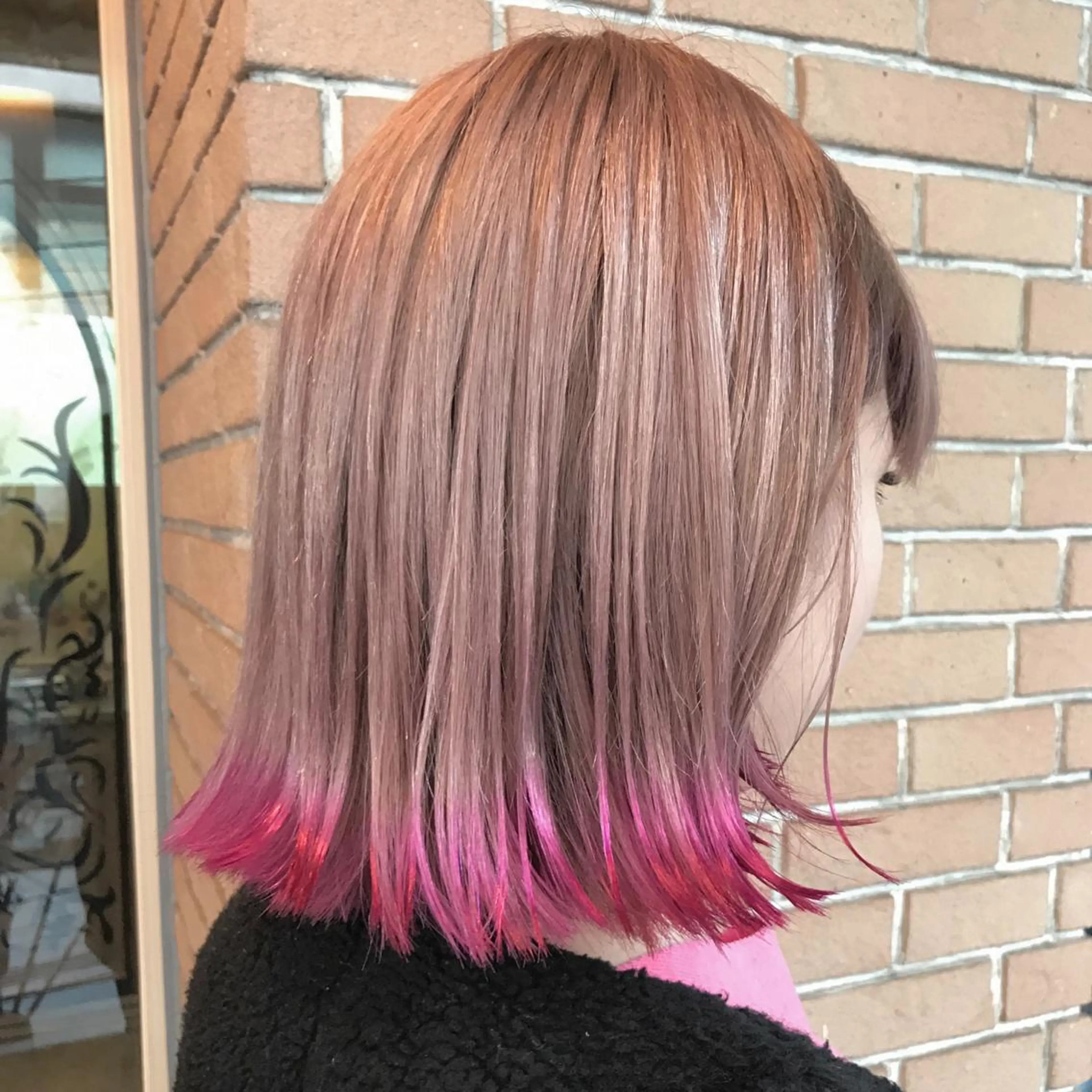 ショート カラー ダブルカラー ピンクカラー 高比良 剛のヘアスタイル