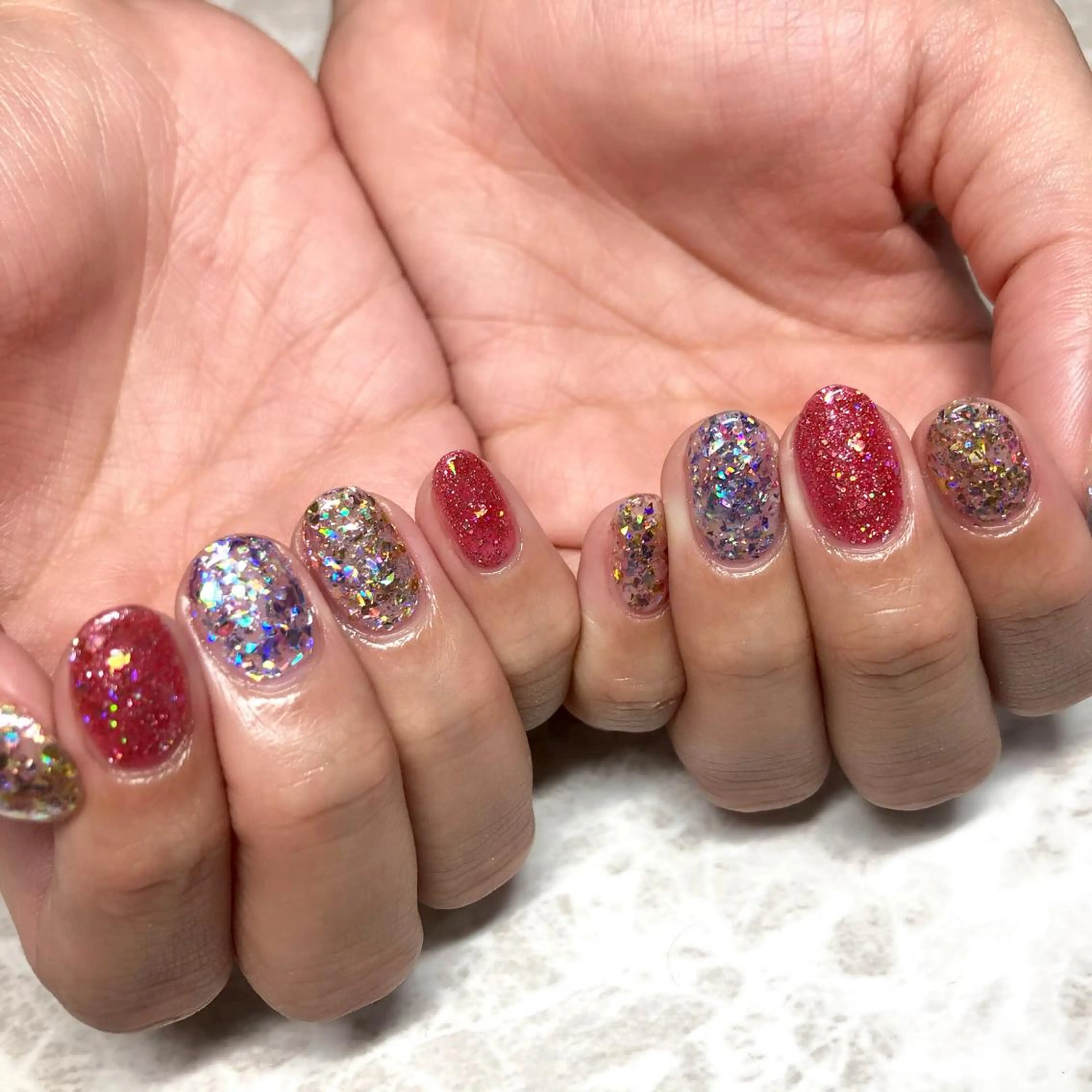 ネイル キラキラネイル ラメ(グリッター) ワンカラーネイル ハンドネイル luana nailのネイルデザイン