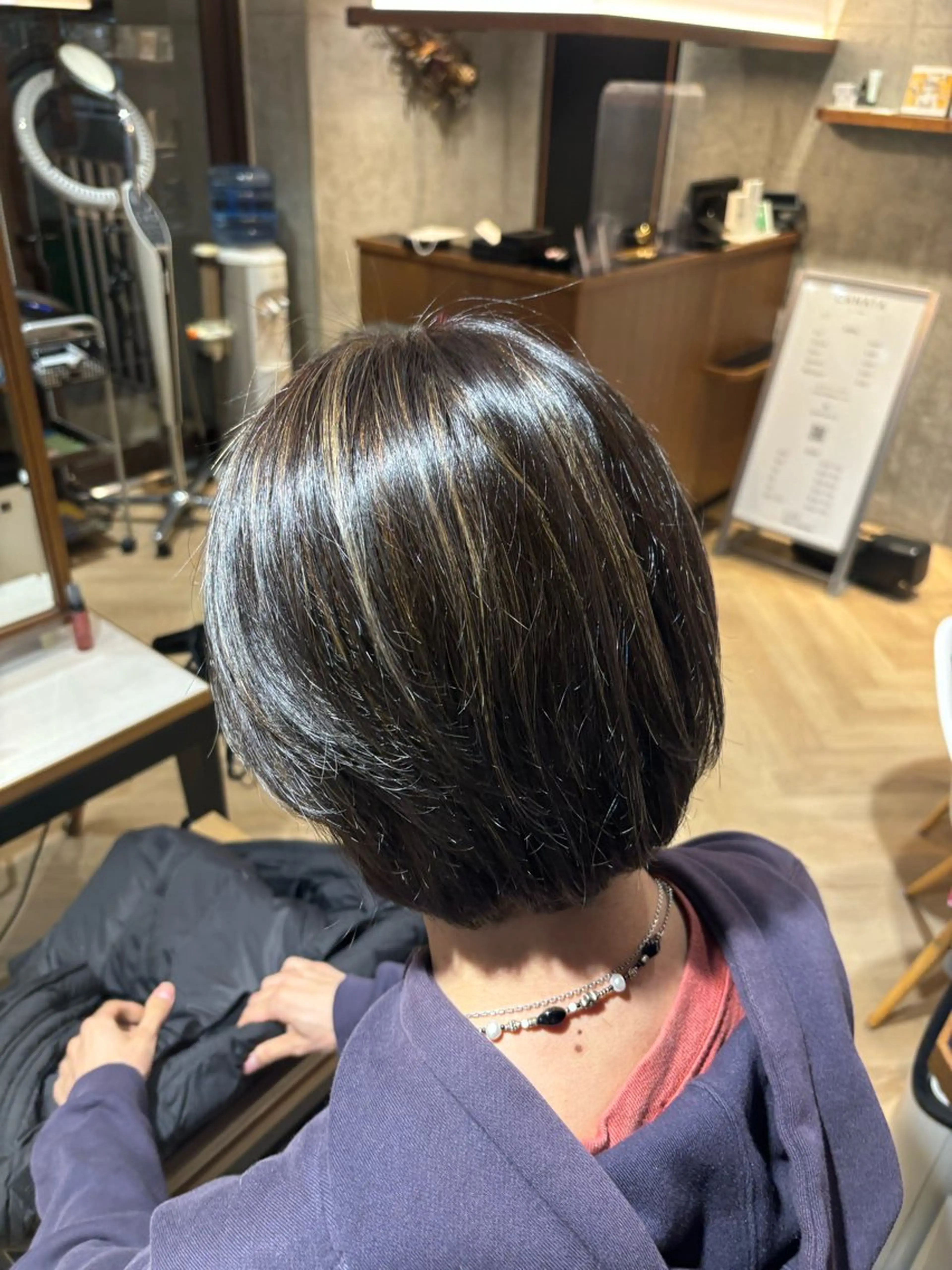 🐿ハイライトカラー🐿【シャンプー+ブロー込】の写真