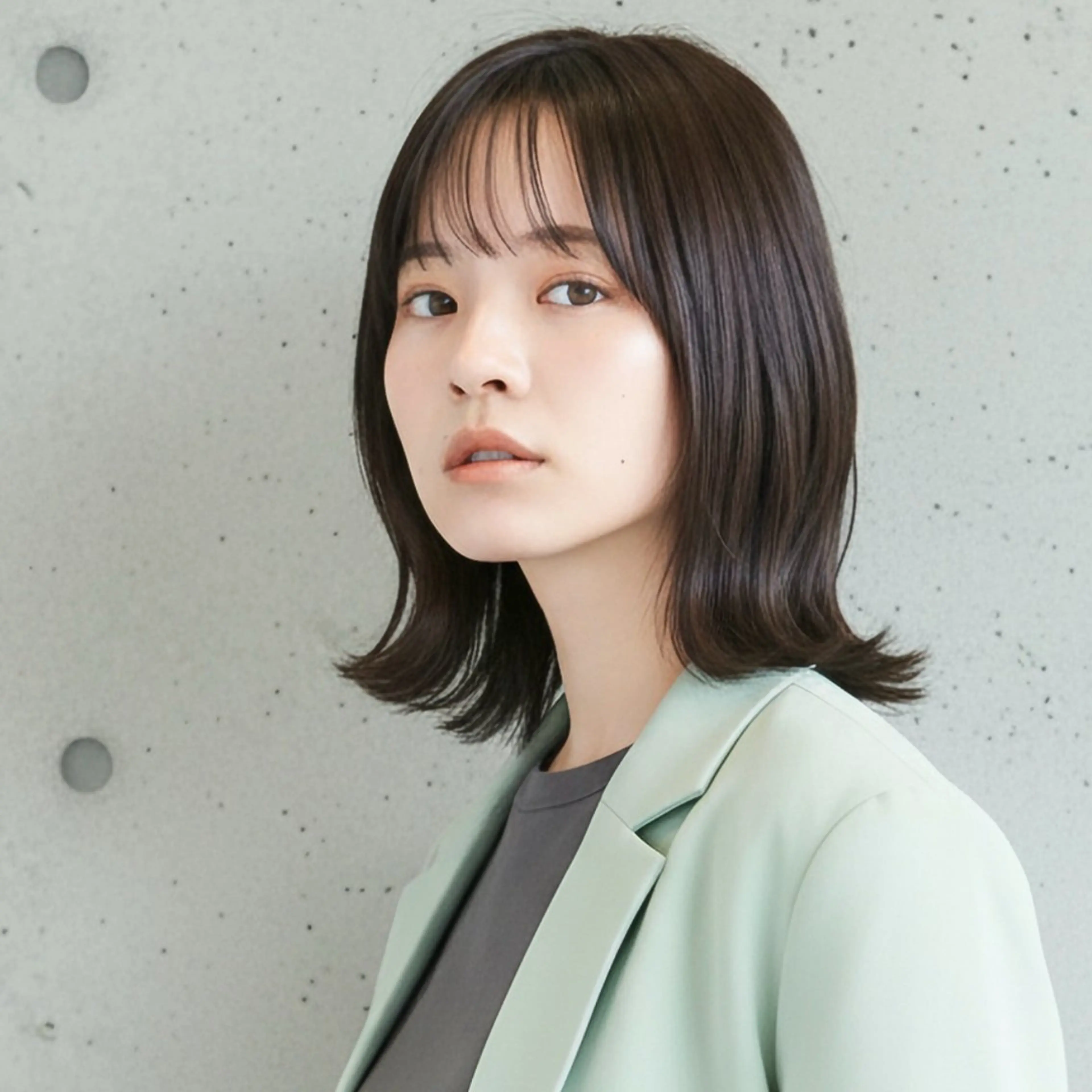 ミディアム カット ヘアカラー トリートメント ショート〜ミディアム 喜多司のヘアスタイル