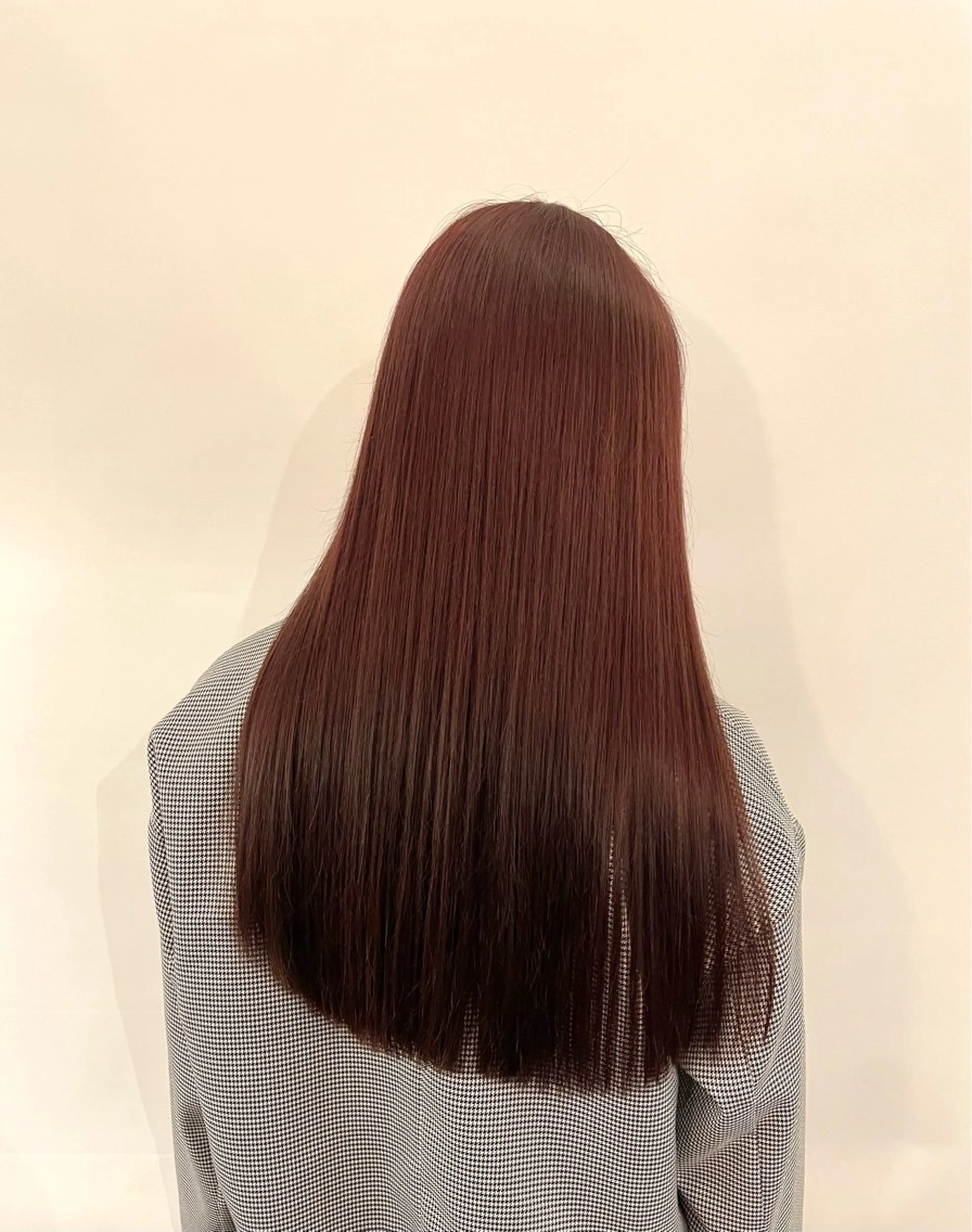 ロング カラー ブラウンカラー ピンクカラー ピンクブラウン TIECHEL所属・韓国ナチュラル・ ベージュ/落合夏希のヘアスタイル