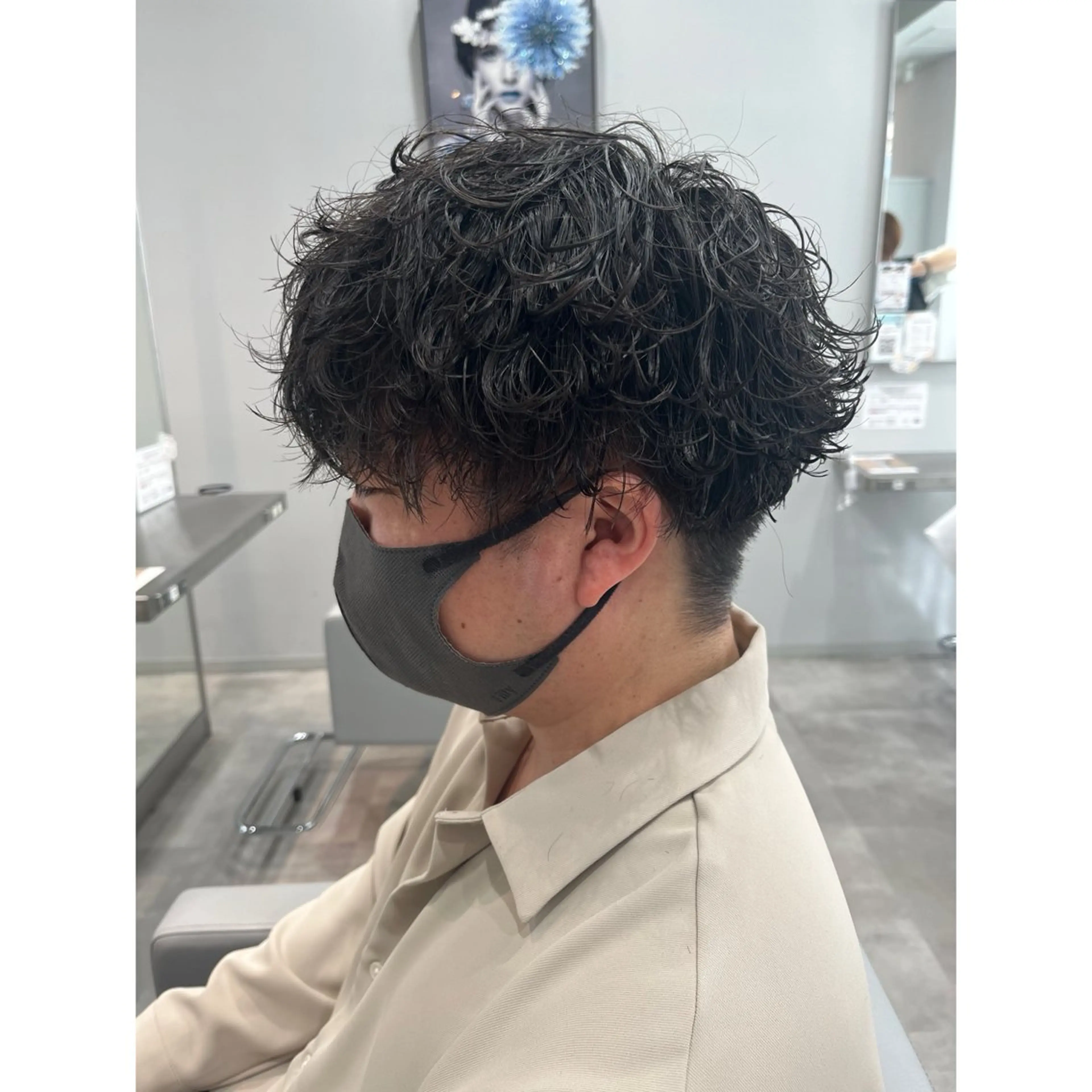 パーマ メンズ マッシュ メンズパーマ Hair＆Make Allure所属・🦄💓ショートボブ 🦄💓杉浦りなのヘアスタイル