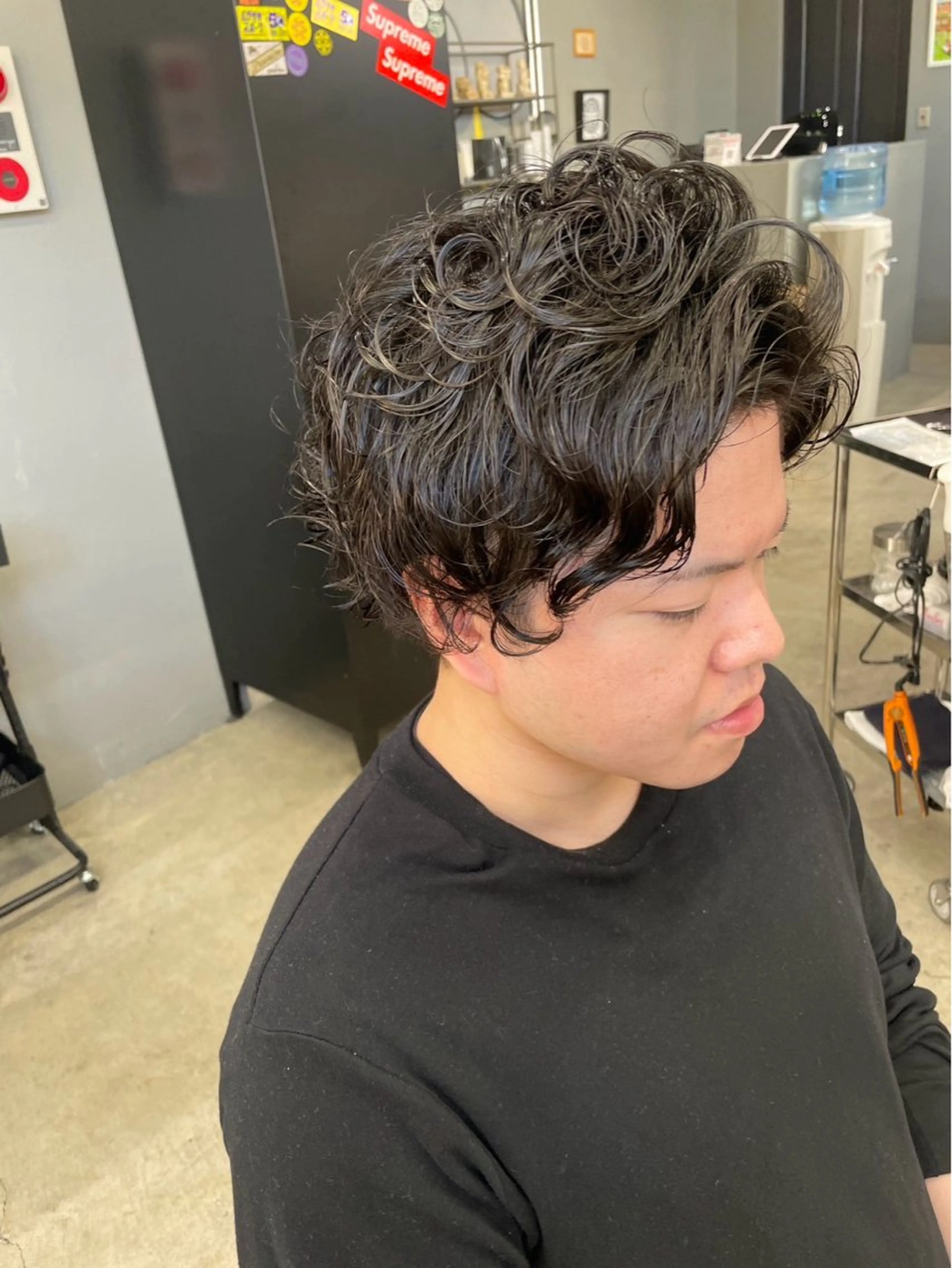 ショート パーマ メンズ カット パーマ メンズ専門サロン wokeのヘアスタイル