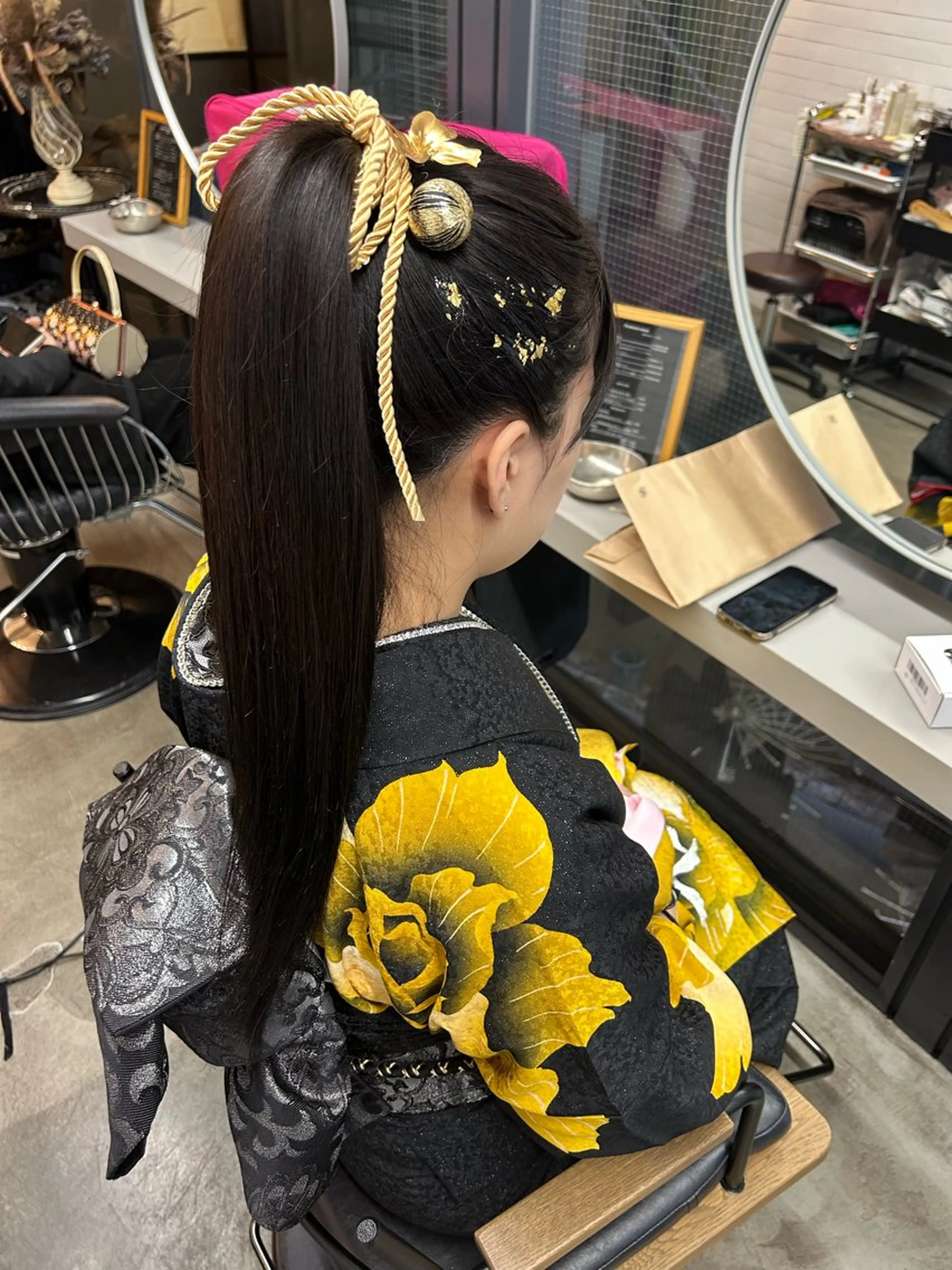 ロング ヘアアレンジ 着物ヘア ポニーテール ヘアセット やすだ しおりのその他イメージ