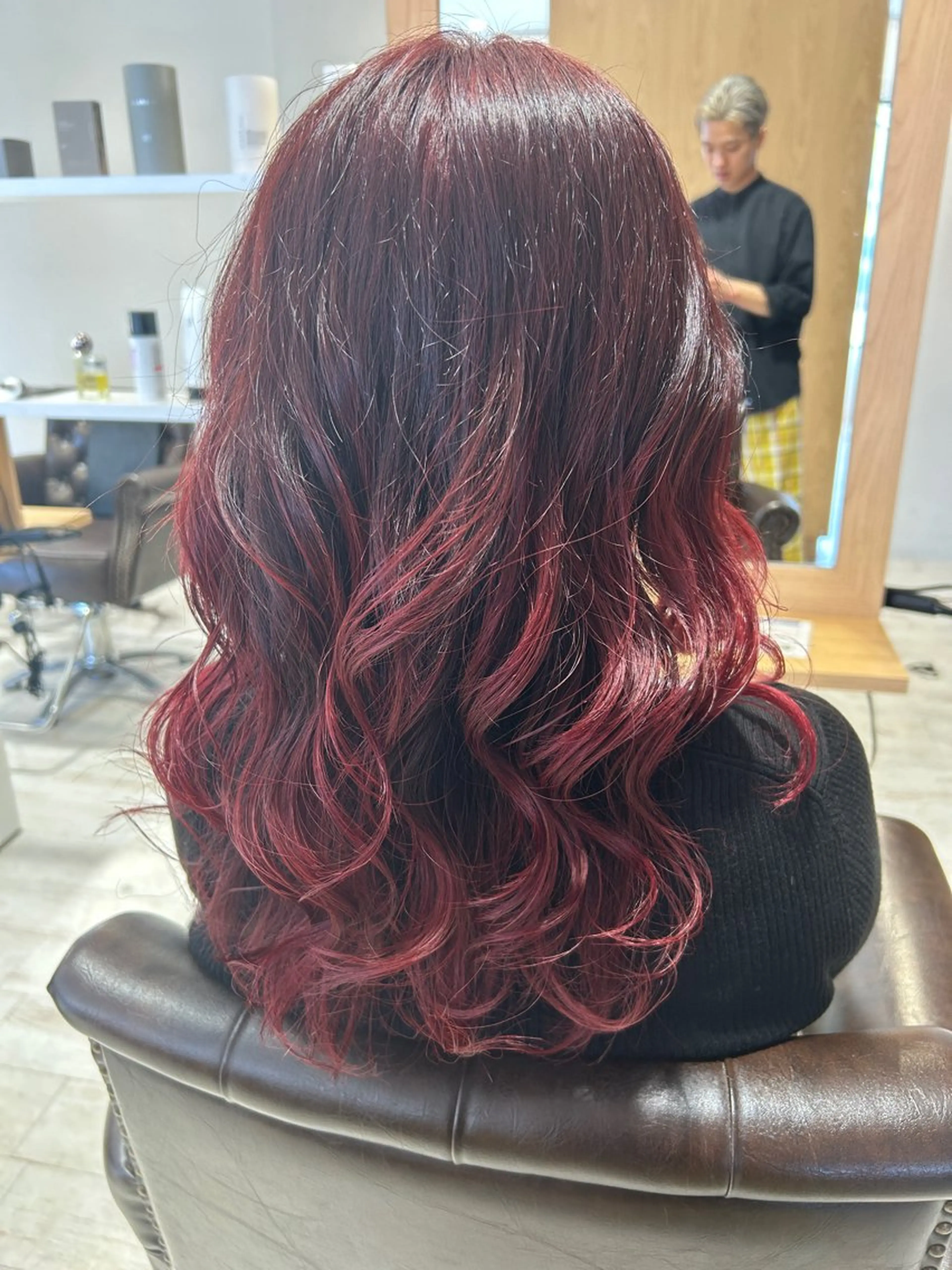カラー レッドカラー Hattori Ryukiのヘアスタイル